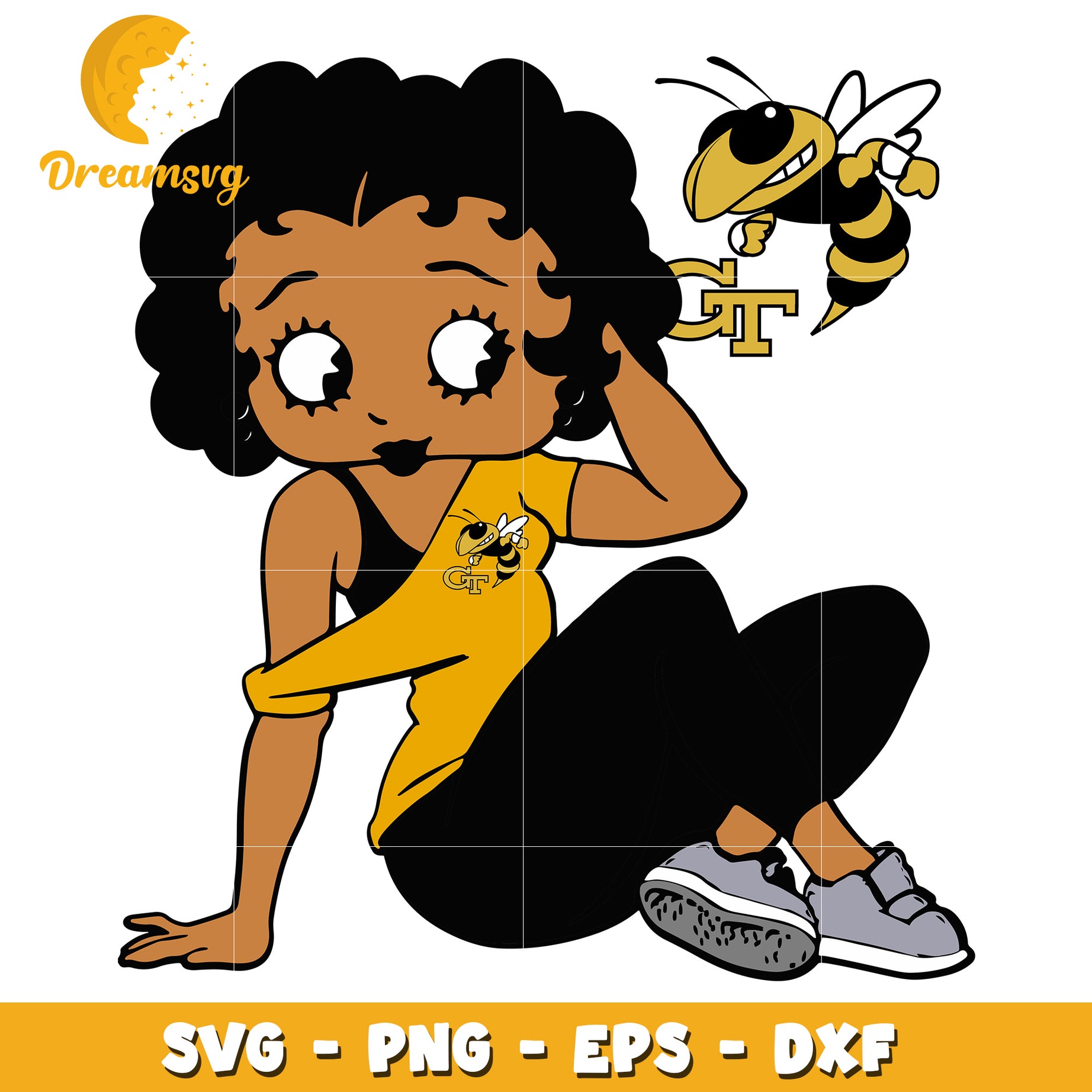 Black Betty Boop GT SVG Cut File