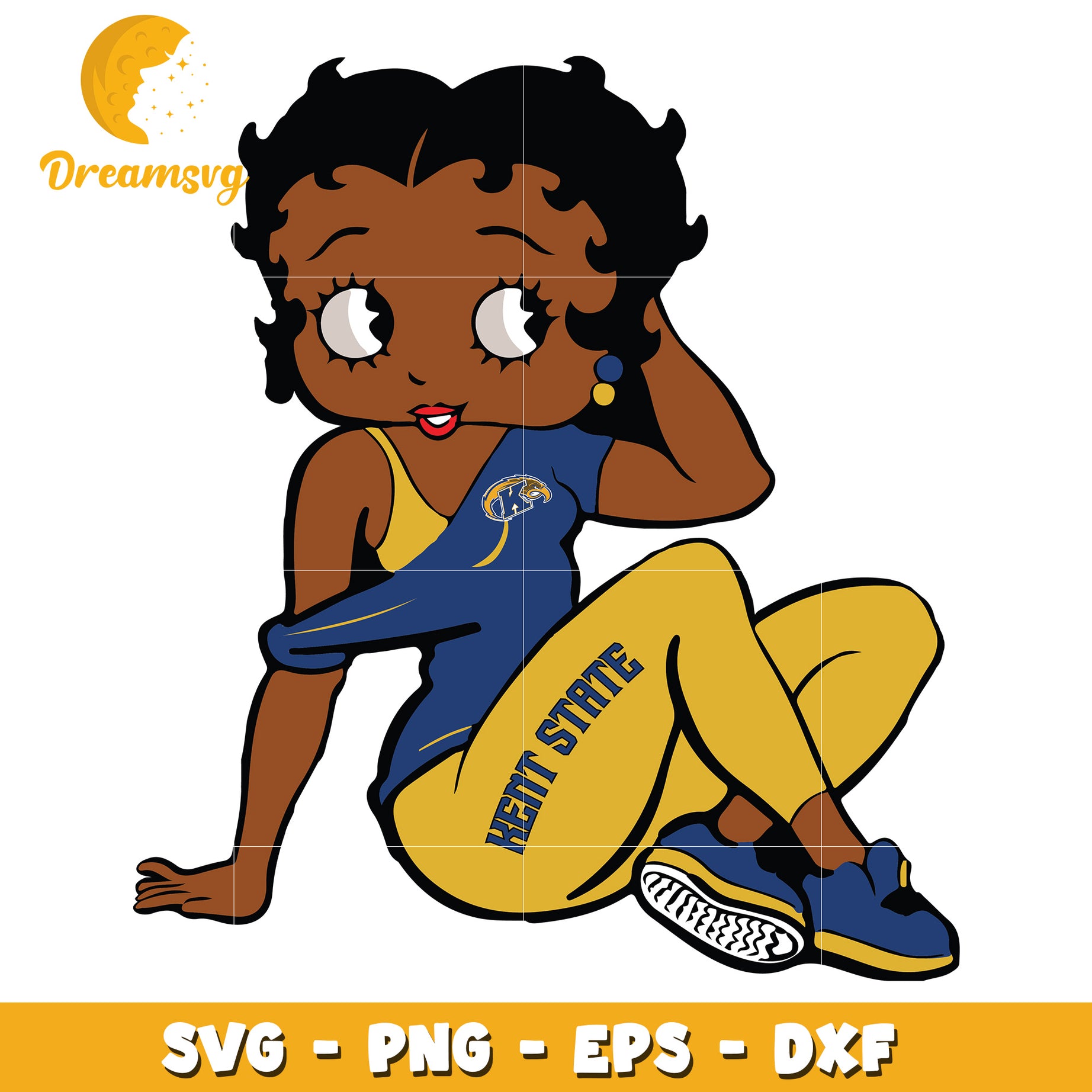 Black Betty Boop KState SVG PNG EPS DXF