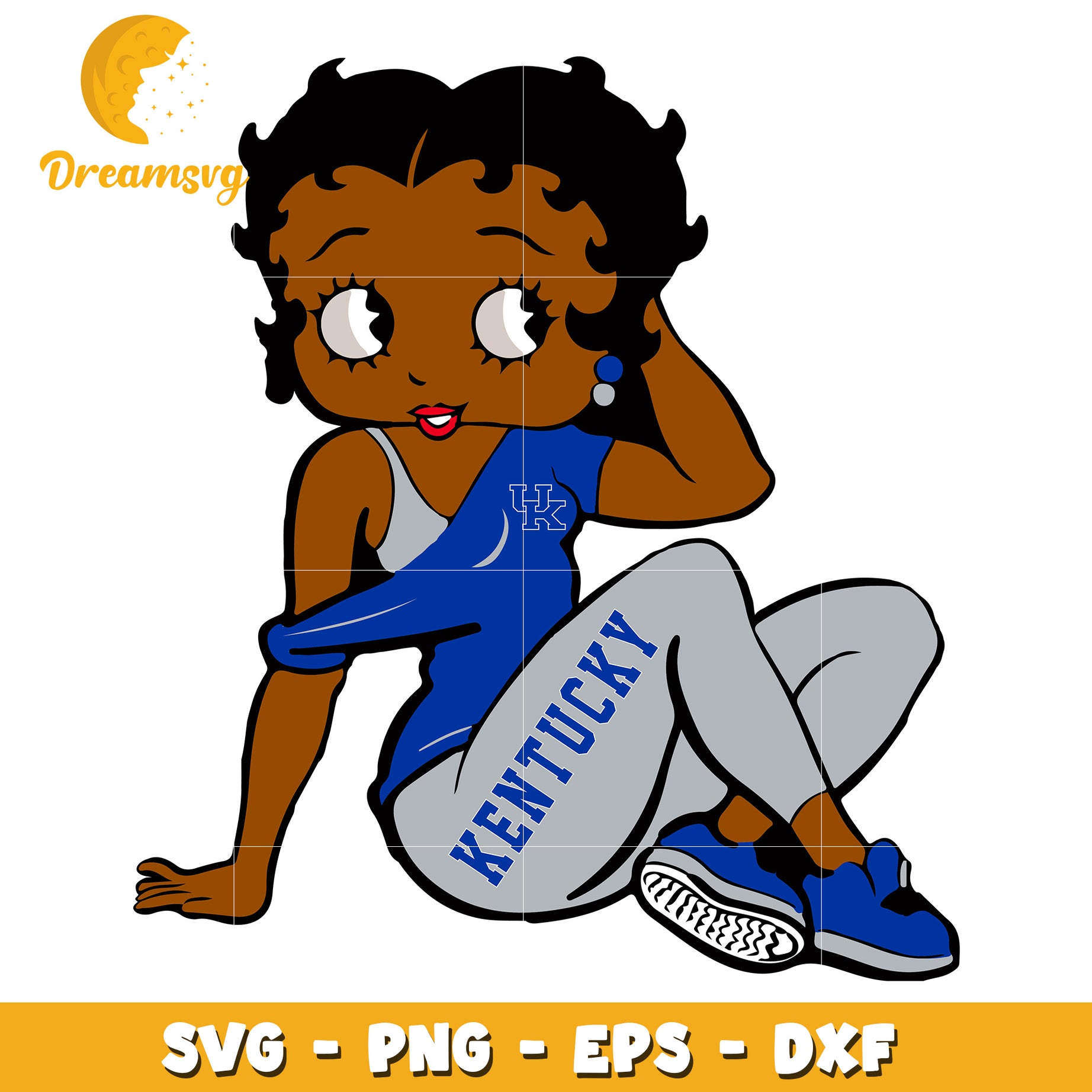 Black Betty Boop Kentucky SVG PNG EPS DXF