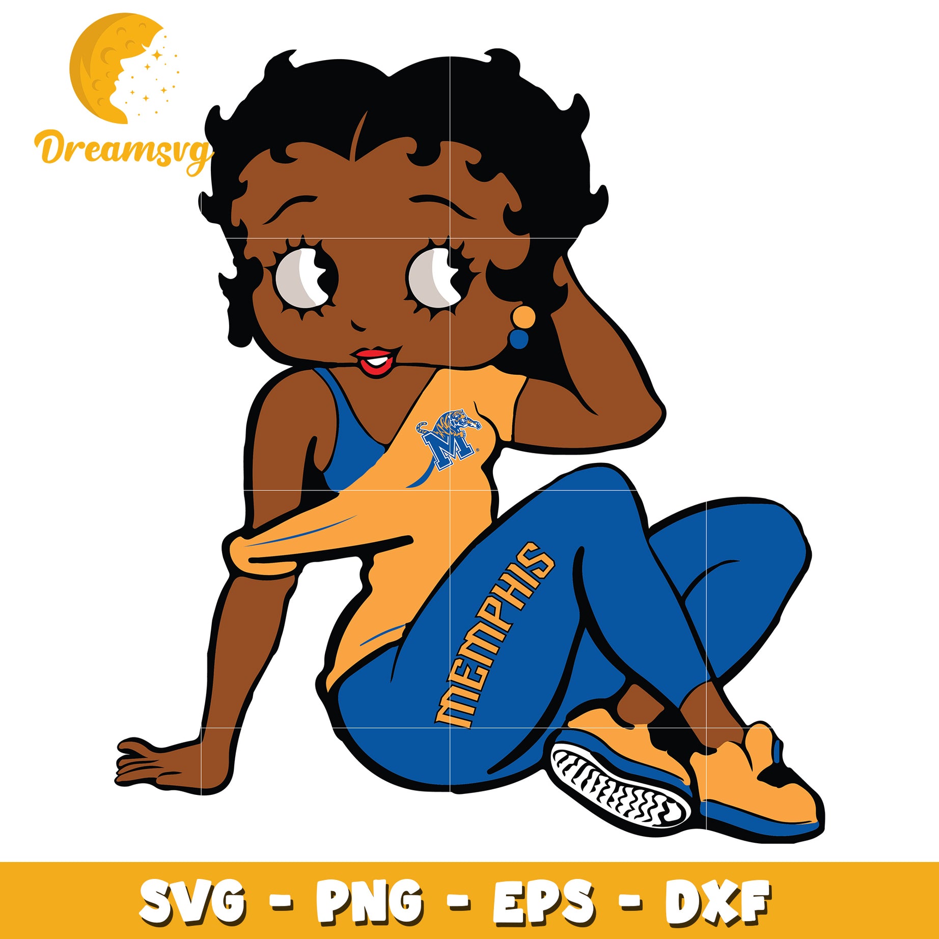 Black Betty Boop Memphis SVG PNG EPS DXF