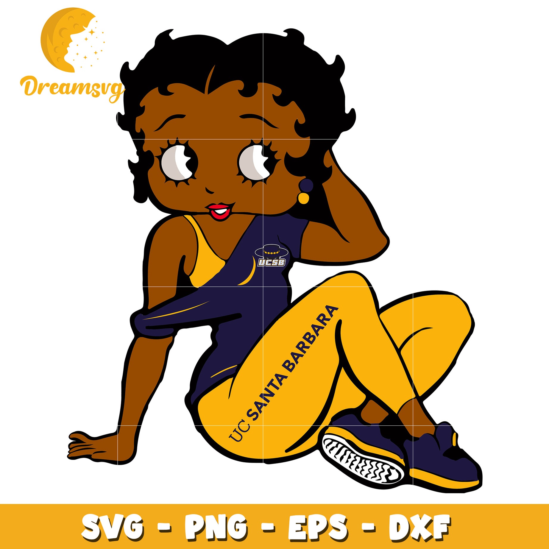 Black Betty Boop UCSB SVG PNG EPS DXF