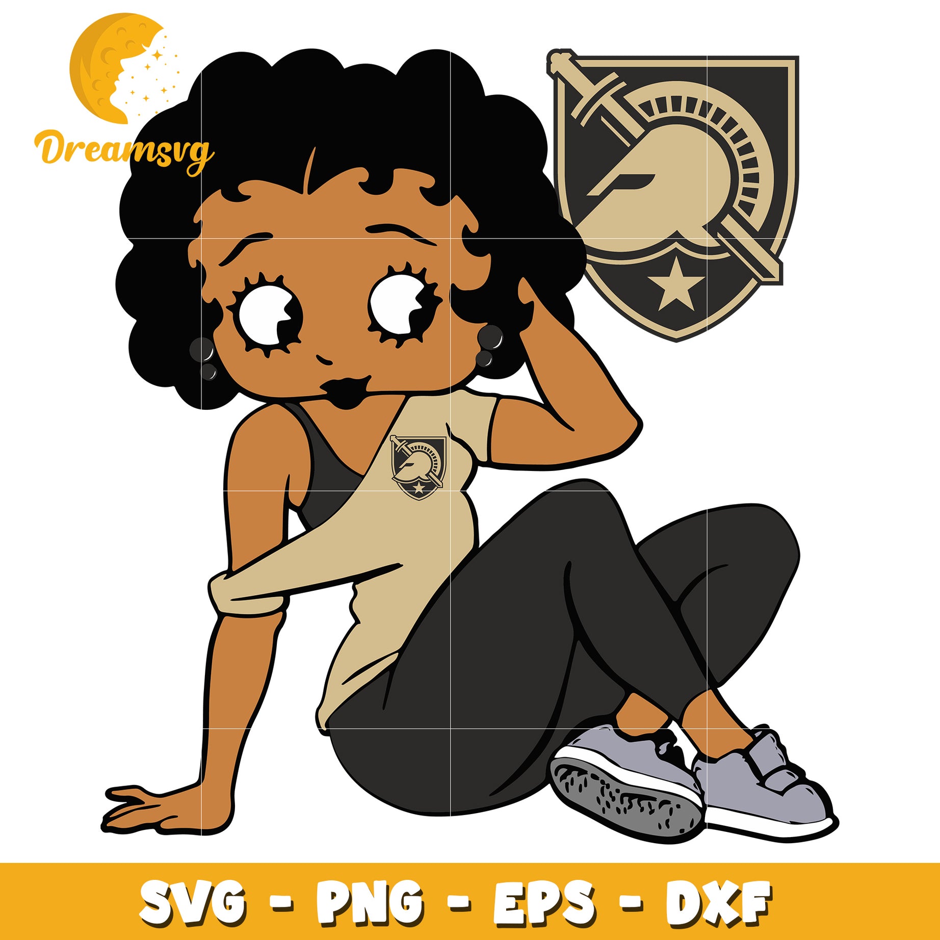 Black Girl Bettie SVG PNG EPS DXF