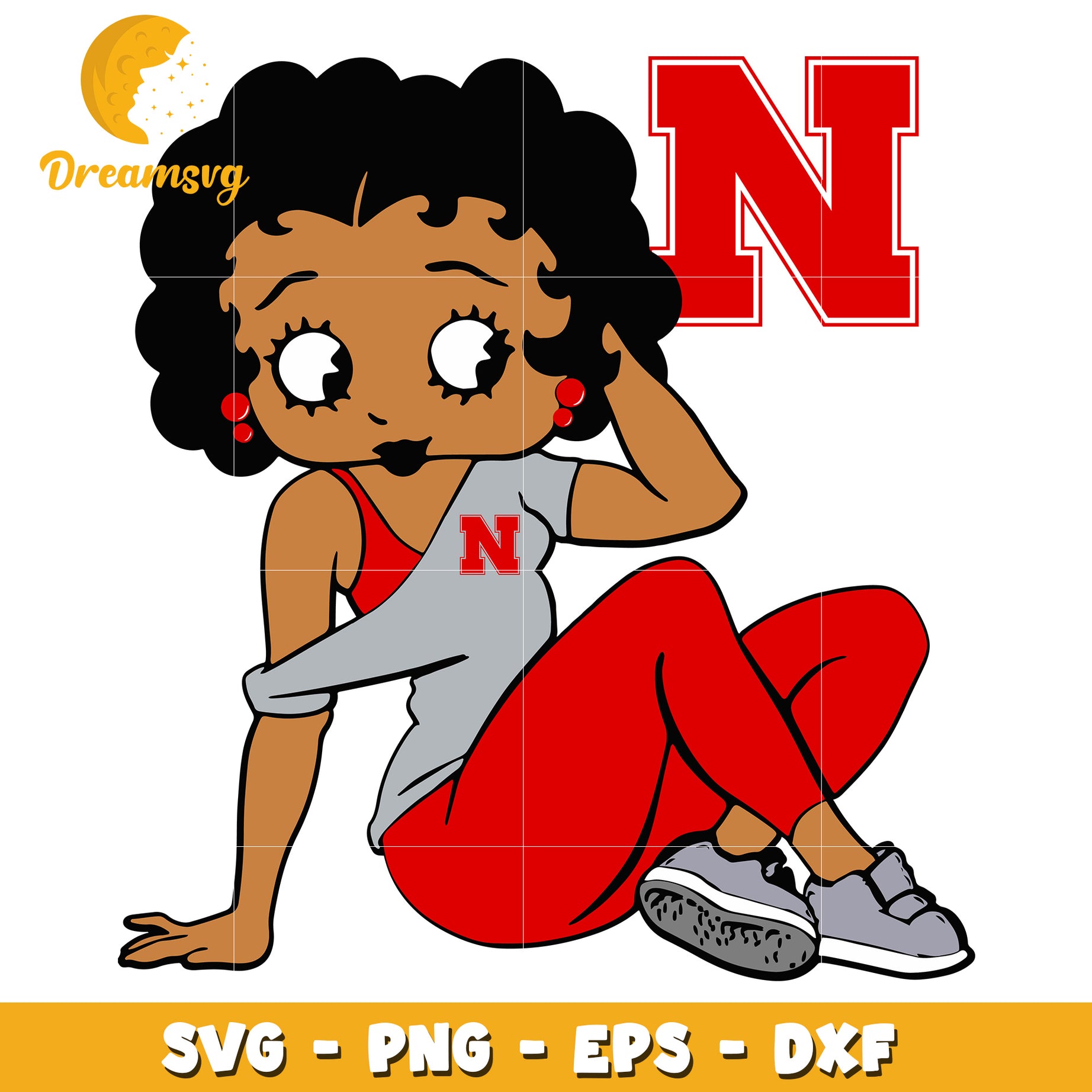 Black Girl Bettie SVG PNG EPS DXF