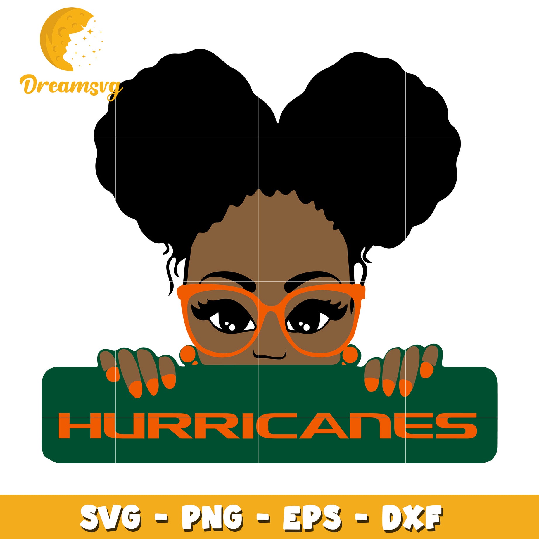 Black Girl Hurricanes SVG PNG EPS DXF