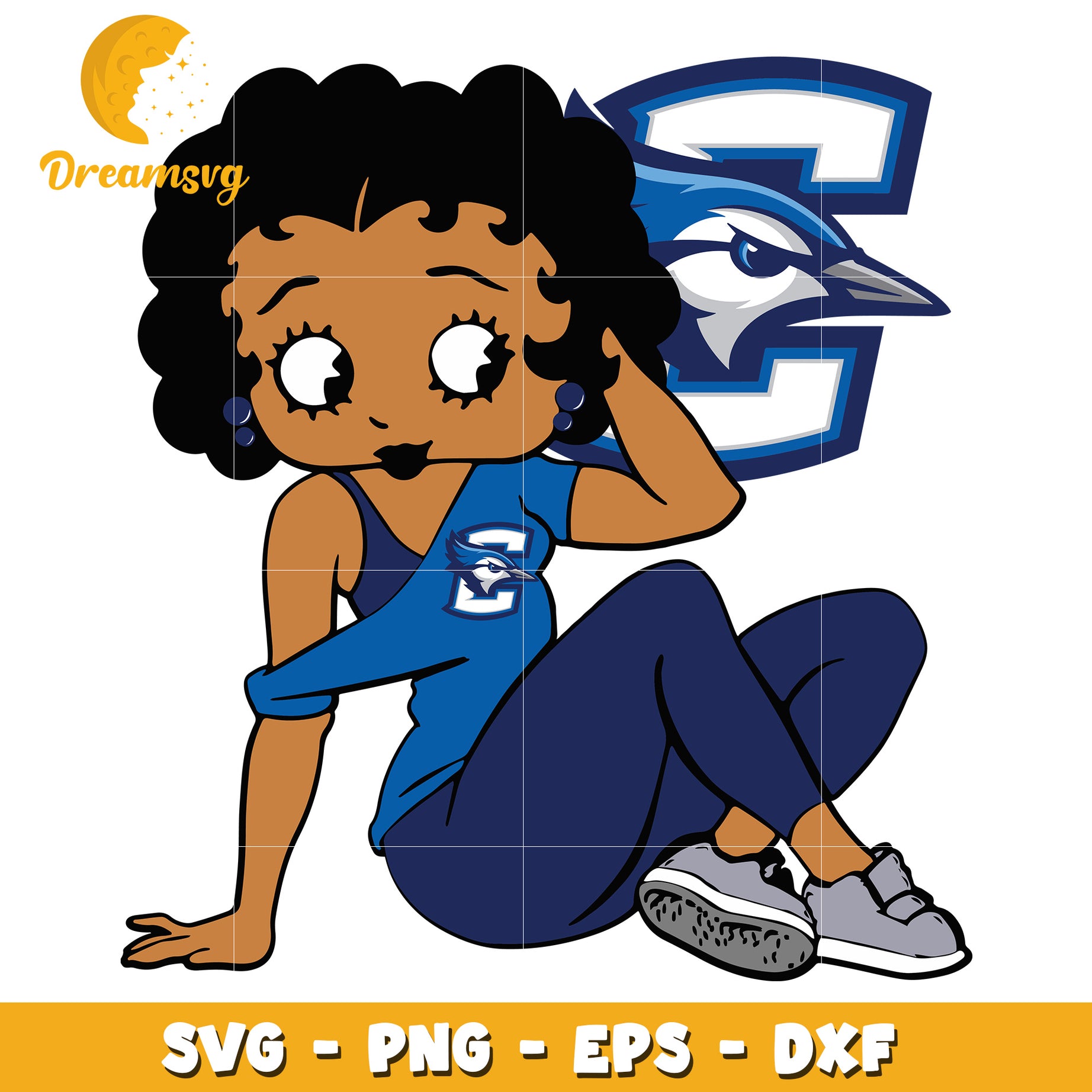 Black Girl Jay Mascot SVG PNG EPS DXF