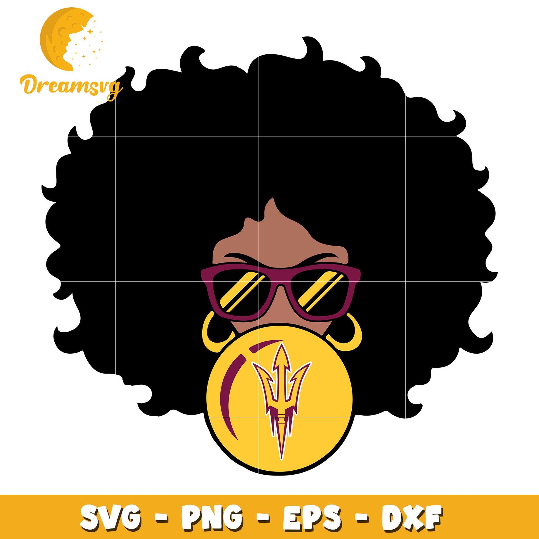 Black Girl Magic ASU Bubble SVG PNG EPS DXF