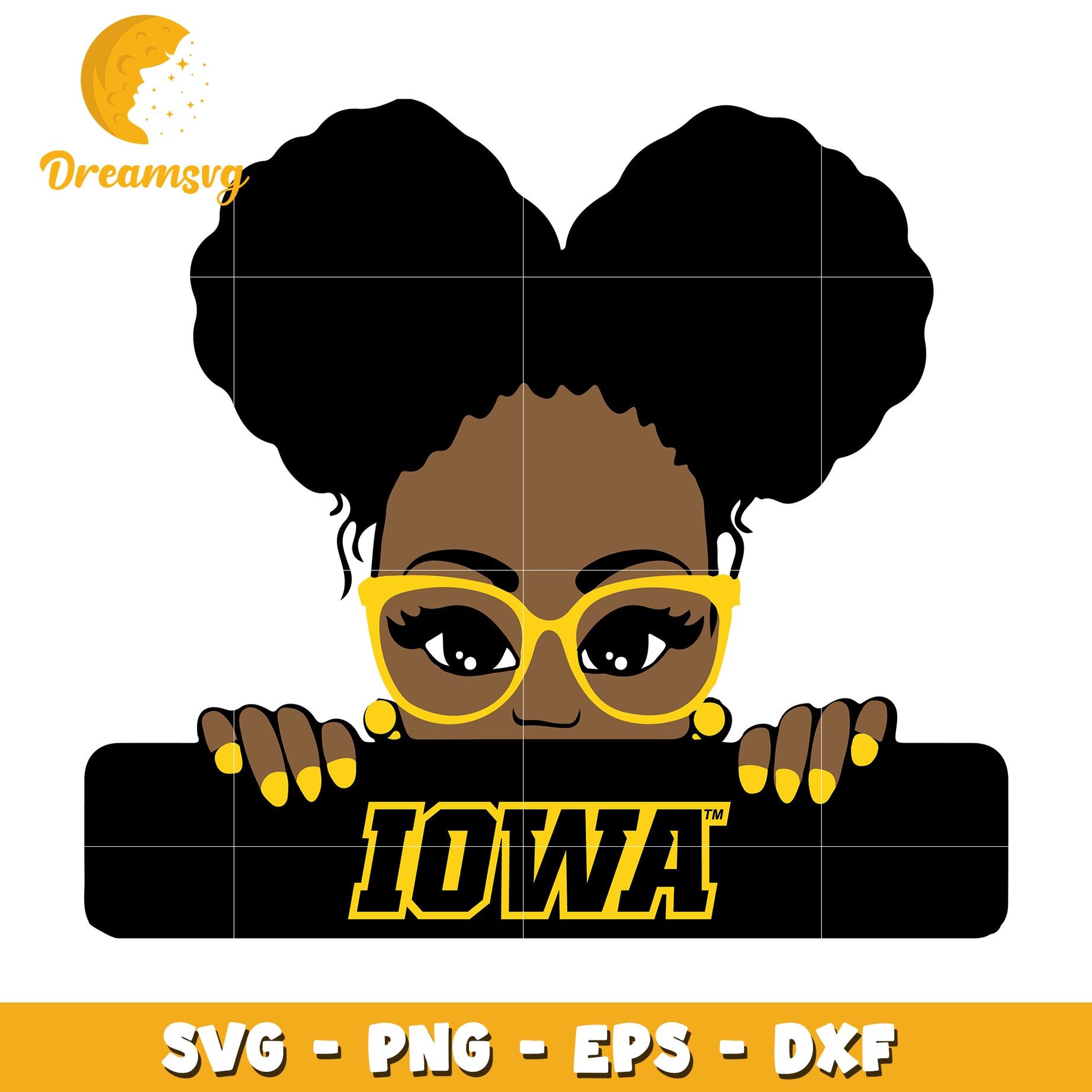 Black Girl Magic Iowa SVG PNG EPS DXF