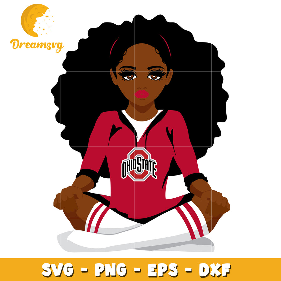 Black Girl Magic Ohio State SVG PNG EPS DXF