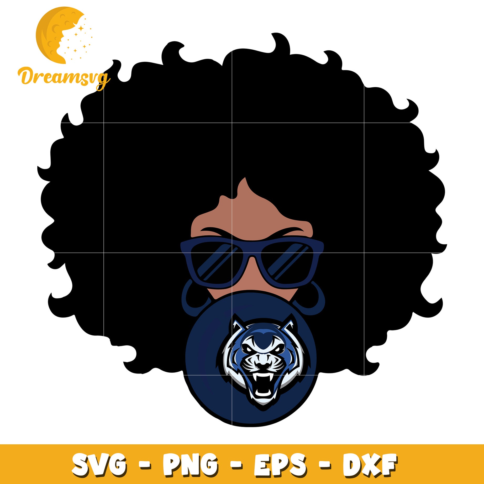 Black Girl Magic Tiger Mask SVG PNG EPS DXF