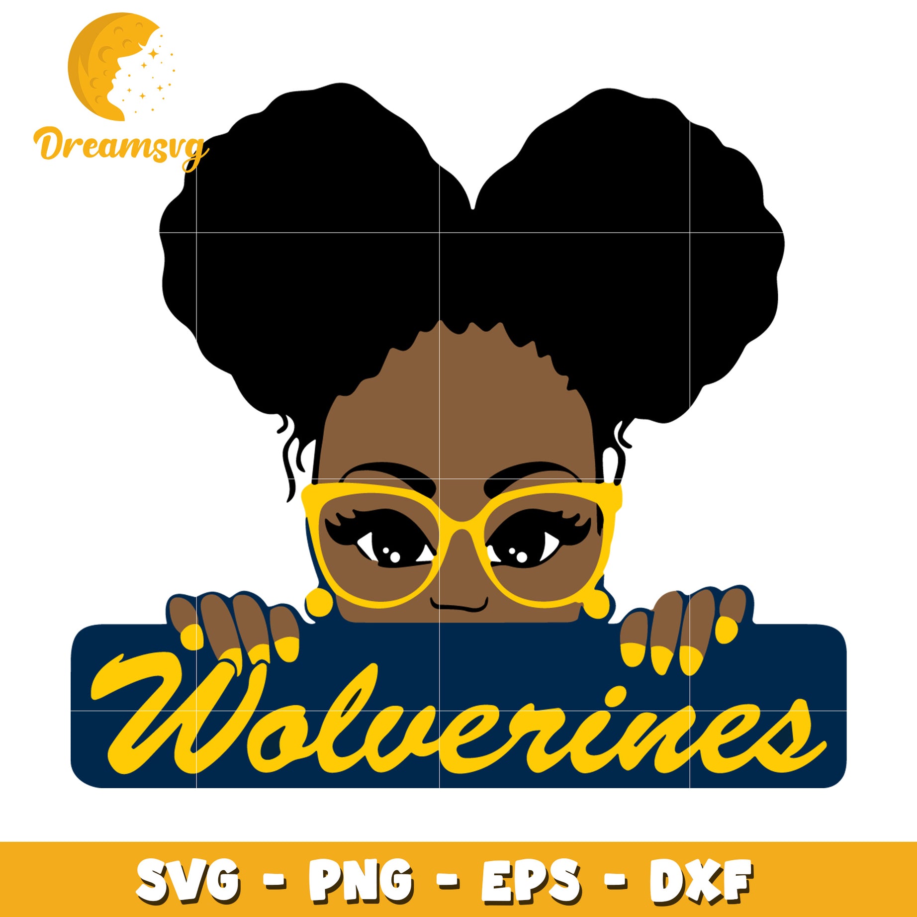 Black Girl Magic Wolverines SVG PNG EPS DXF