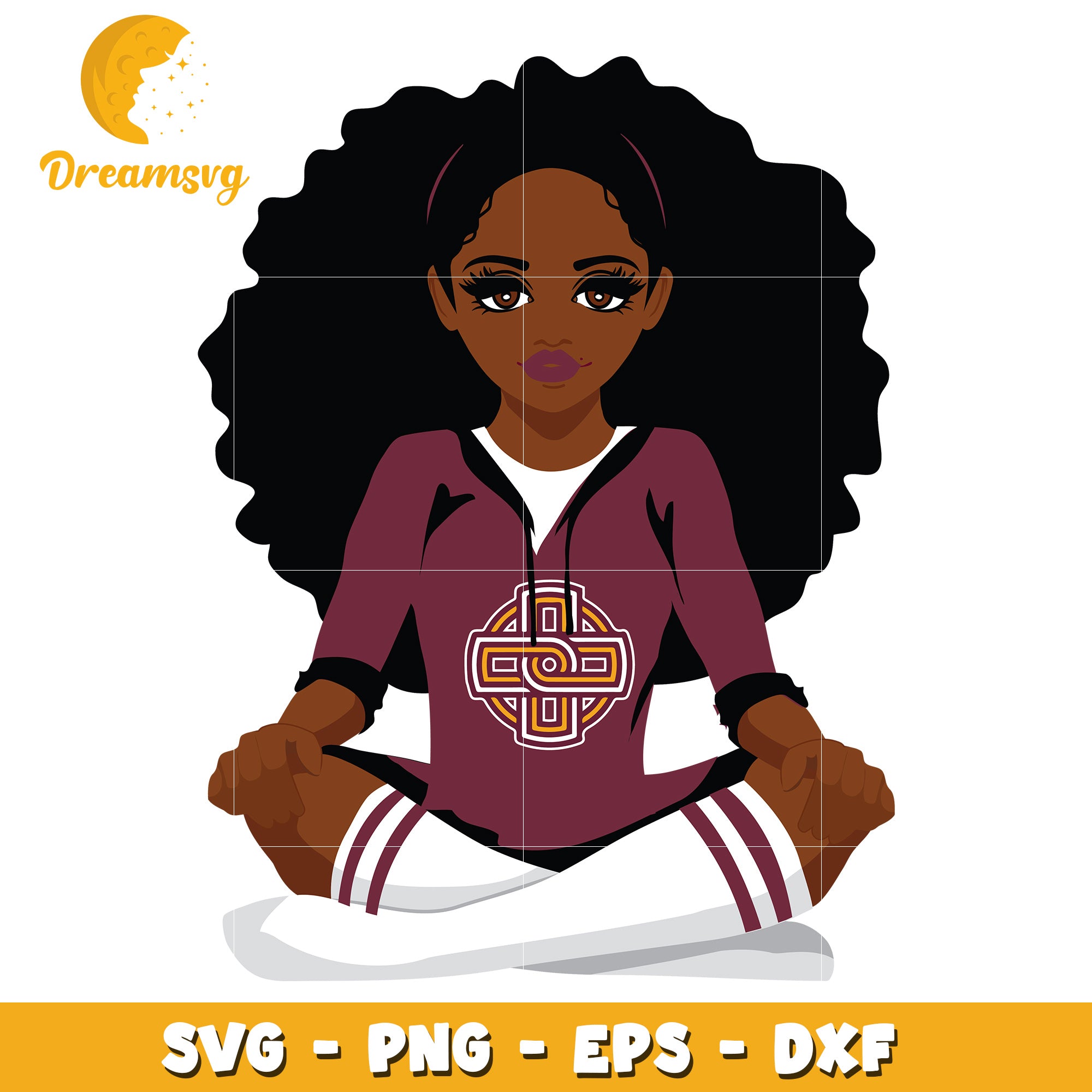 Black Girl Magic Yoga SVG Cut File
