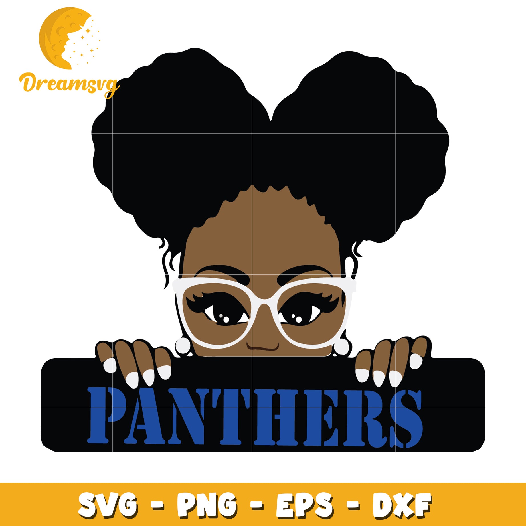 Black Girl Panthers SVG PNG EPS DXF
