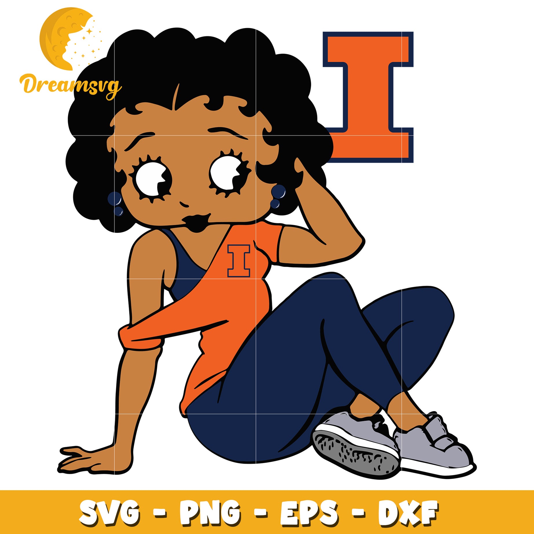 Black Girl SVG Illinois  PNG EPS DXF