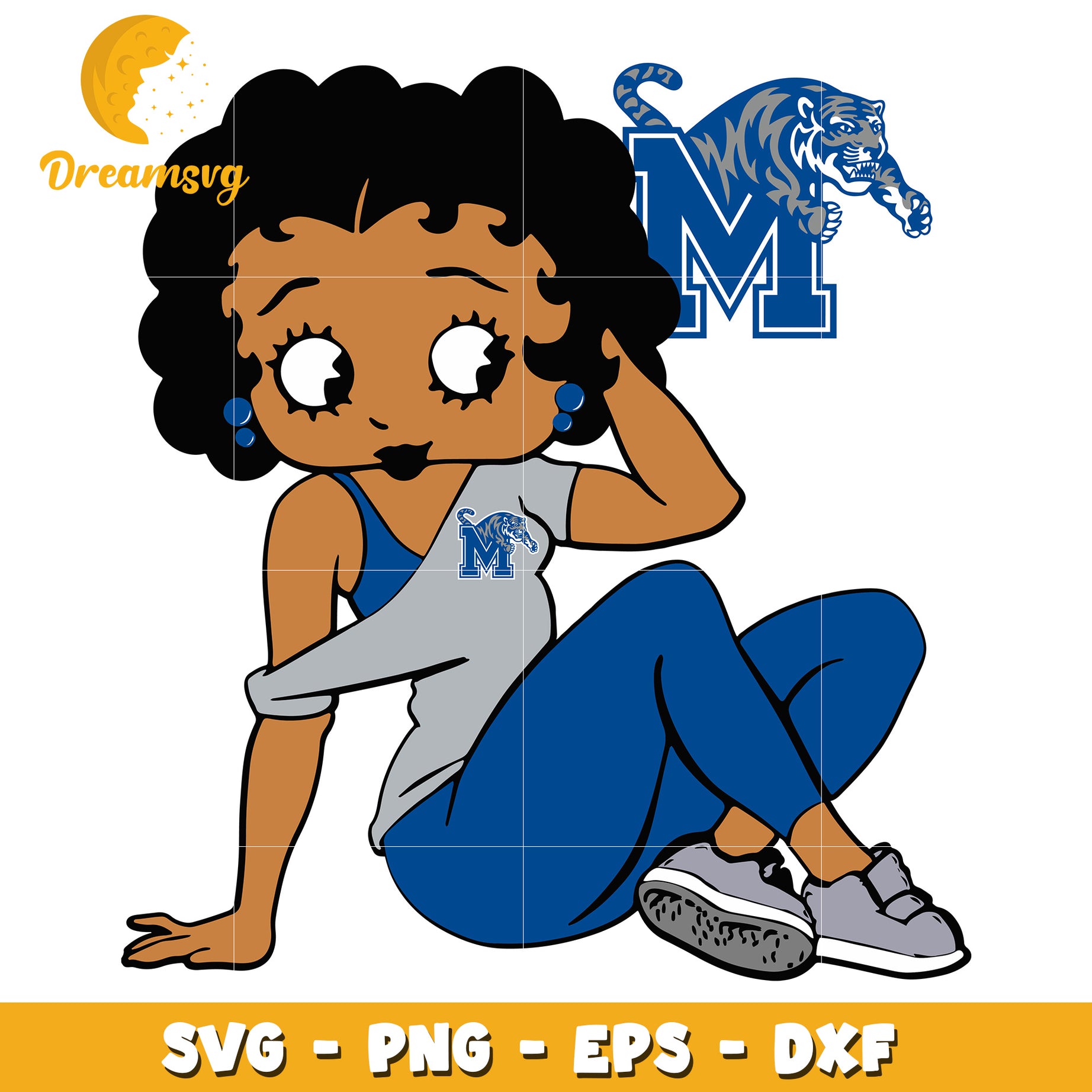 Black Girl SVG PNG EPS DXF Cut File