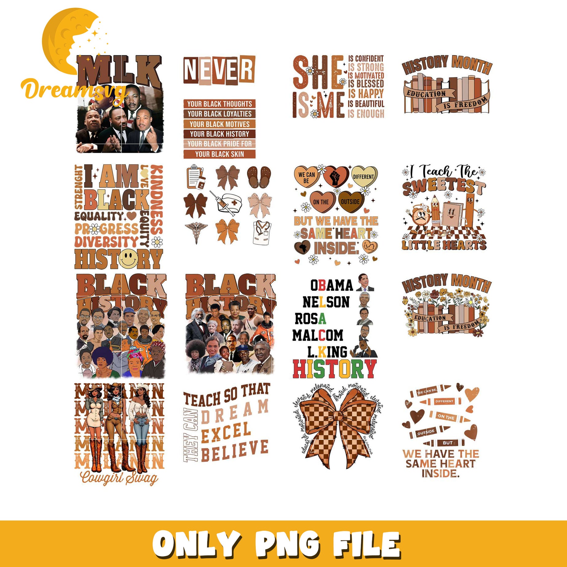 Black History Month PNG Bundle