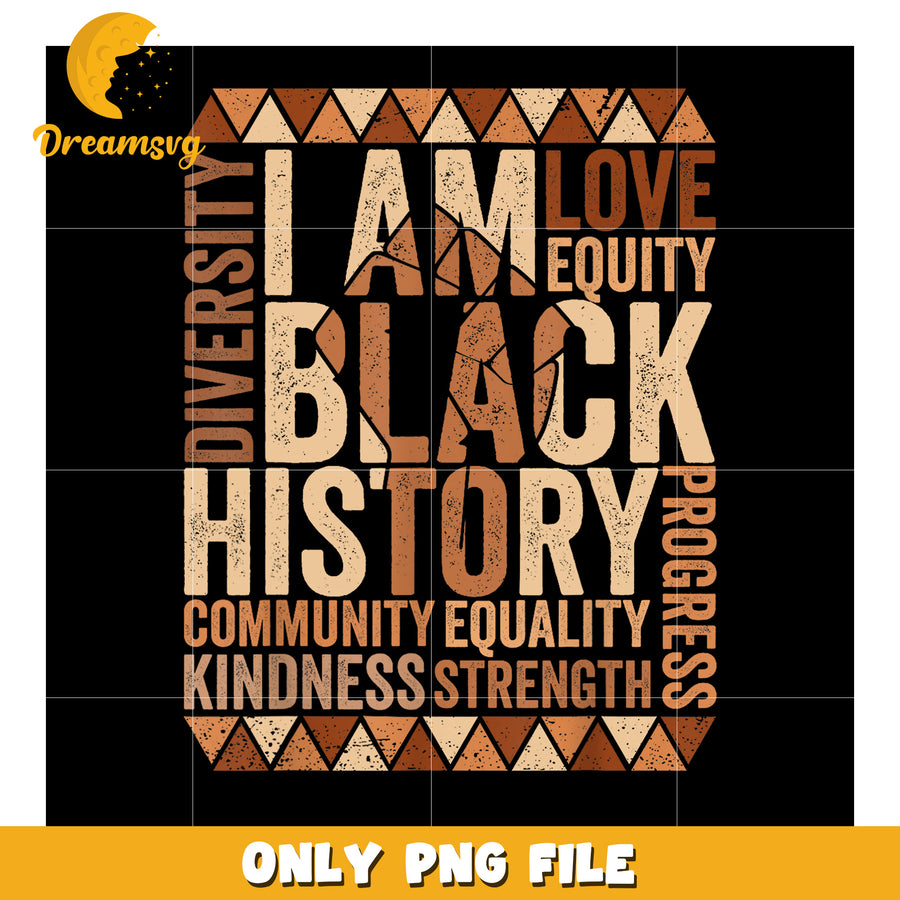 Black History Month PNG Diversity, Love, Equity