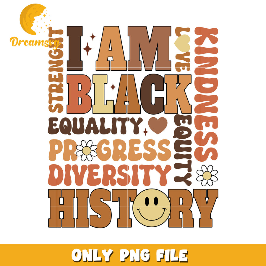 Black History Month PNG I Am Black