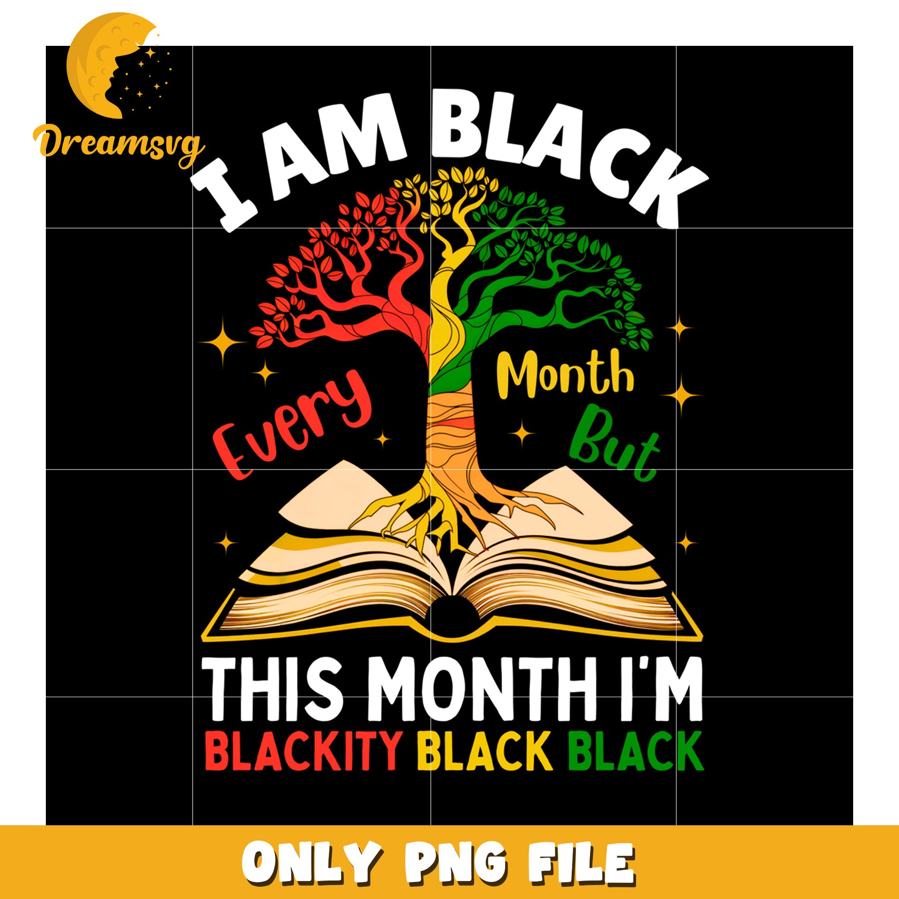 Black History Month PNG I Am Black Design