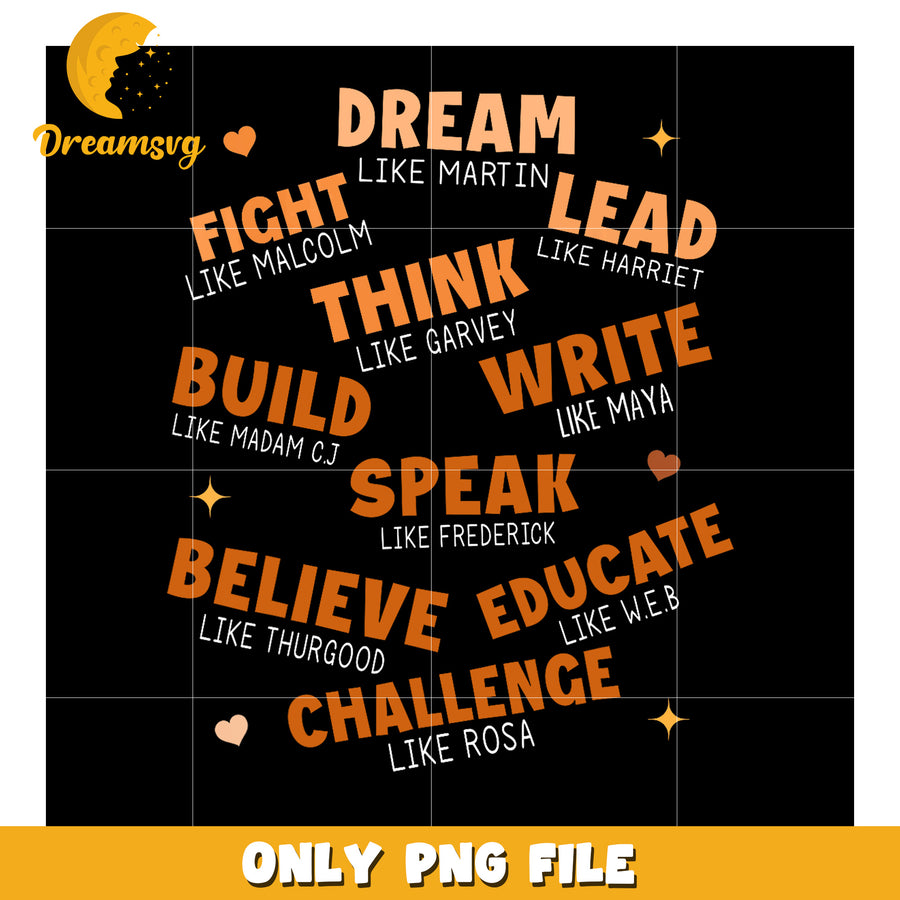Black History Month PNG Inspirational Quote