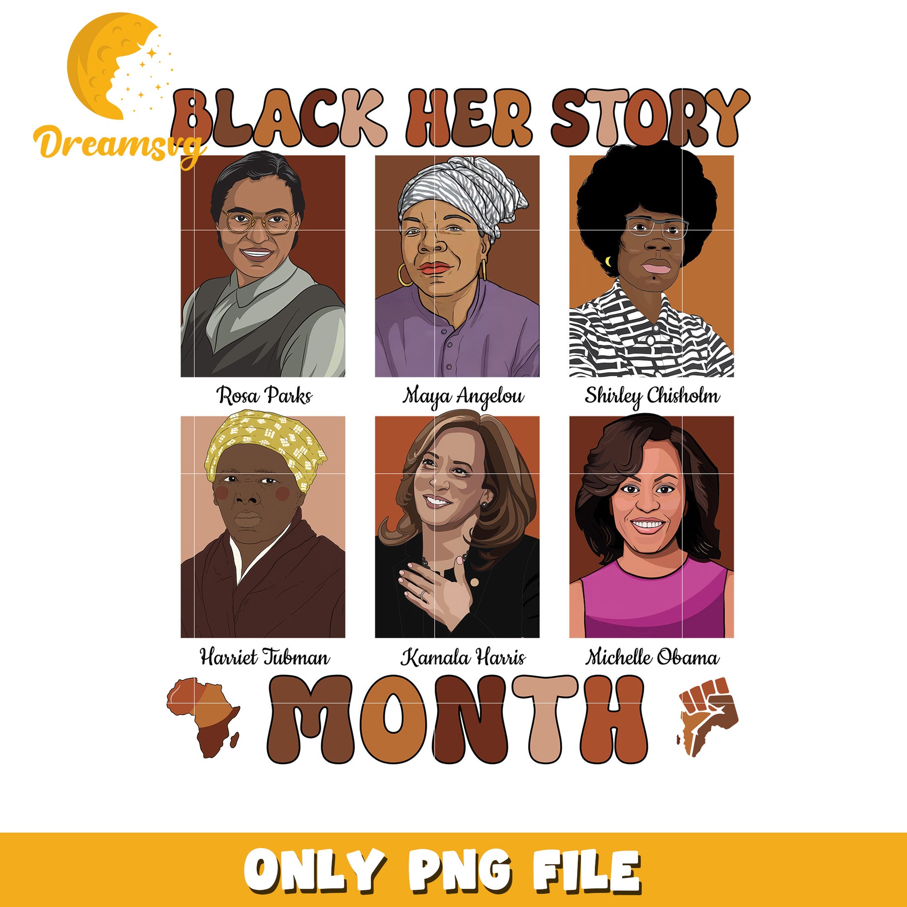 Black History Month PNG Portraits