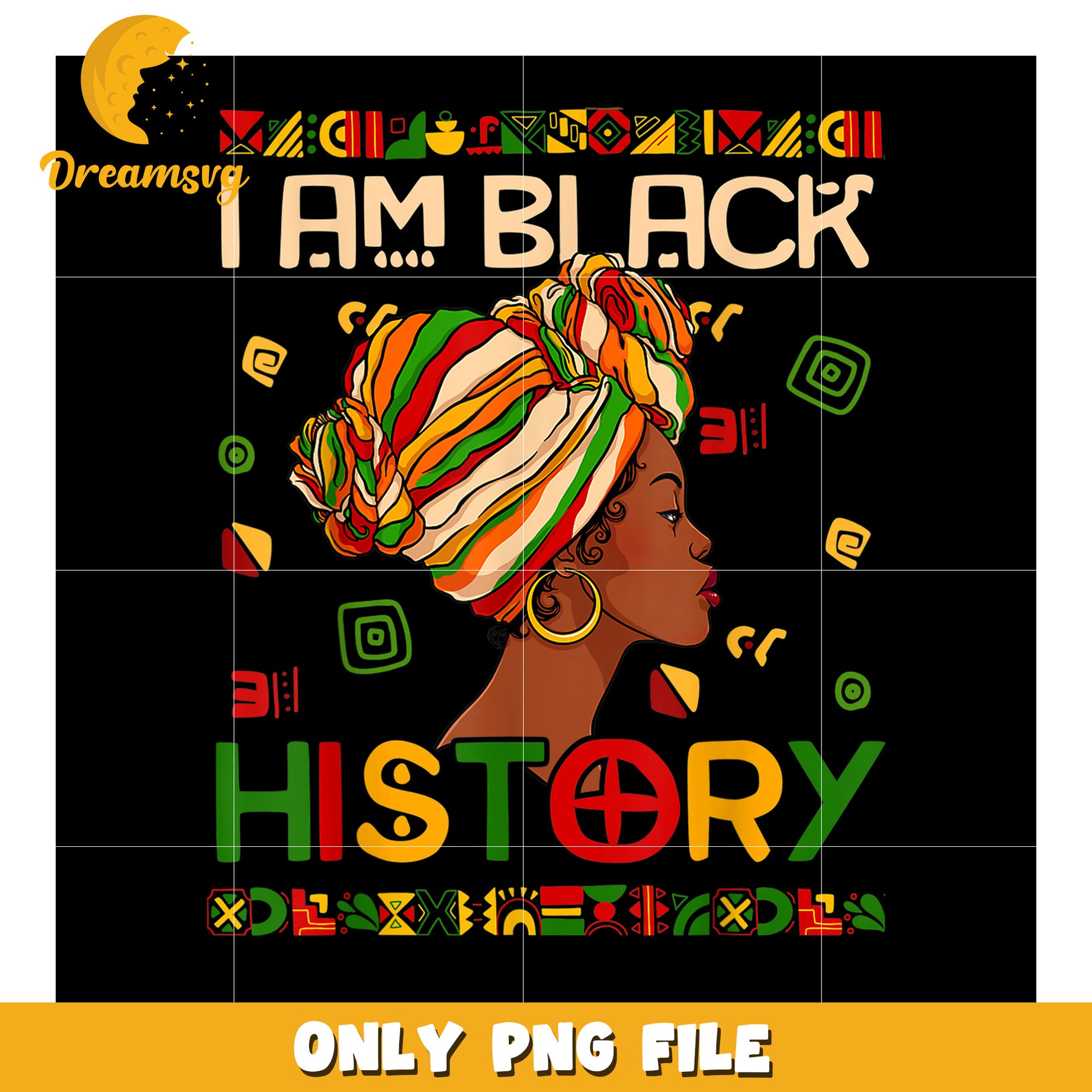 Black History PNG African Woman Design