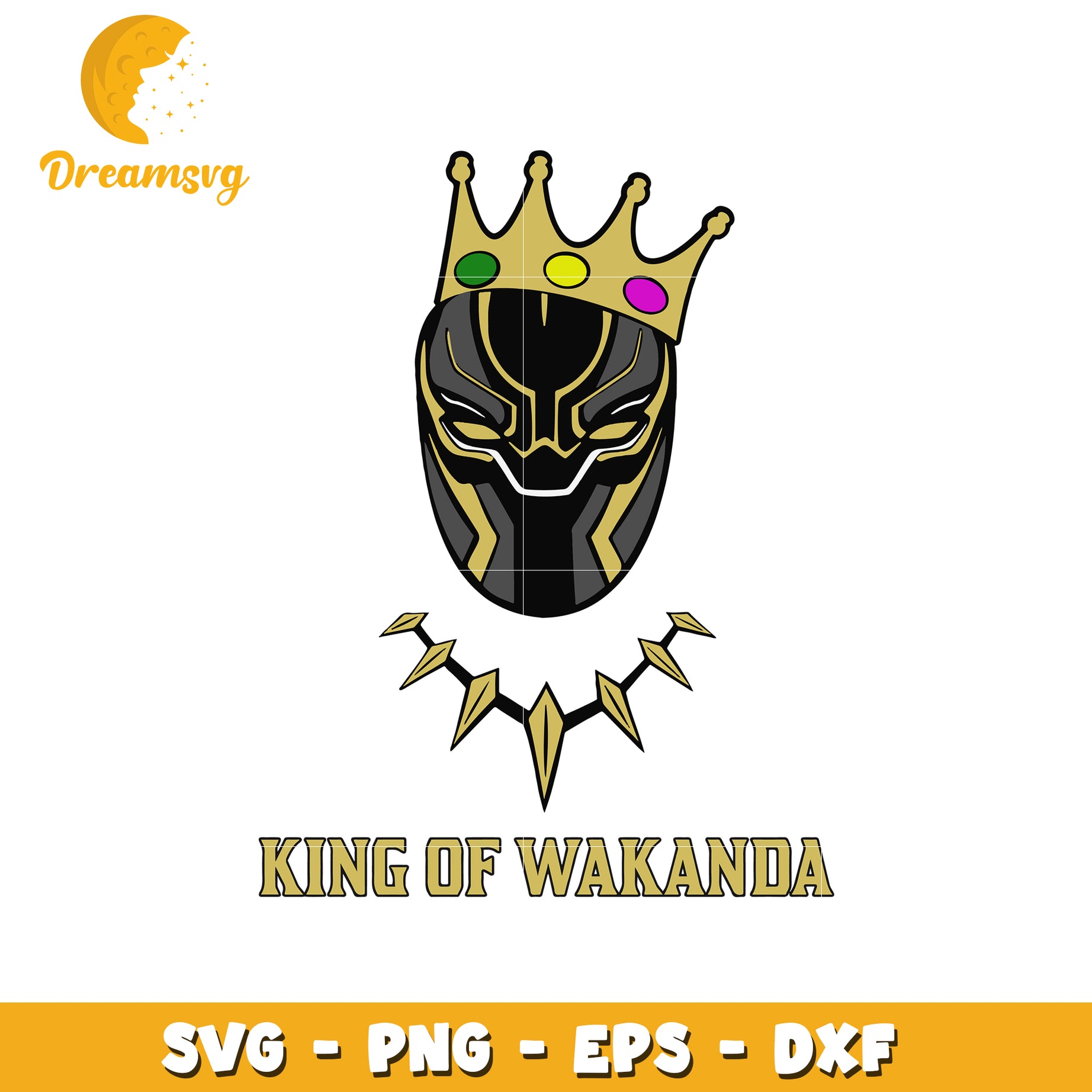 Black Panther King Wakanda SVG PNG EPS DXF