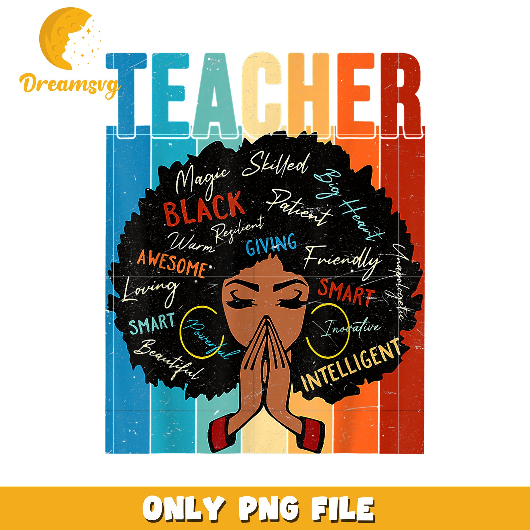 Black Teacher PNG  Inspirational Design