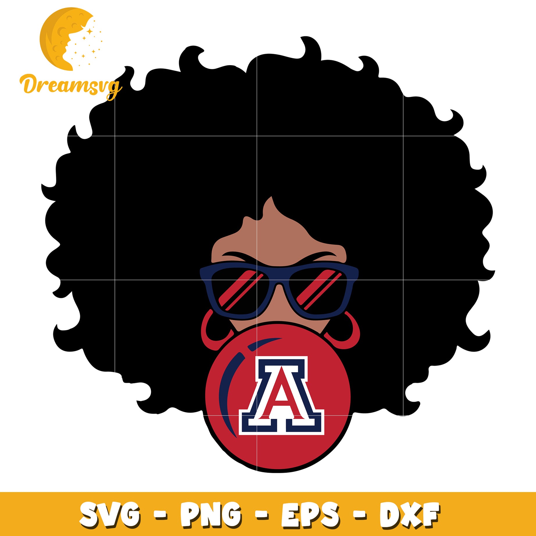 Black Woman Arizona Wildcats SVG PNG EPS DXF