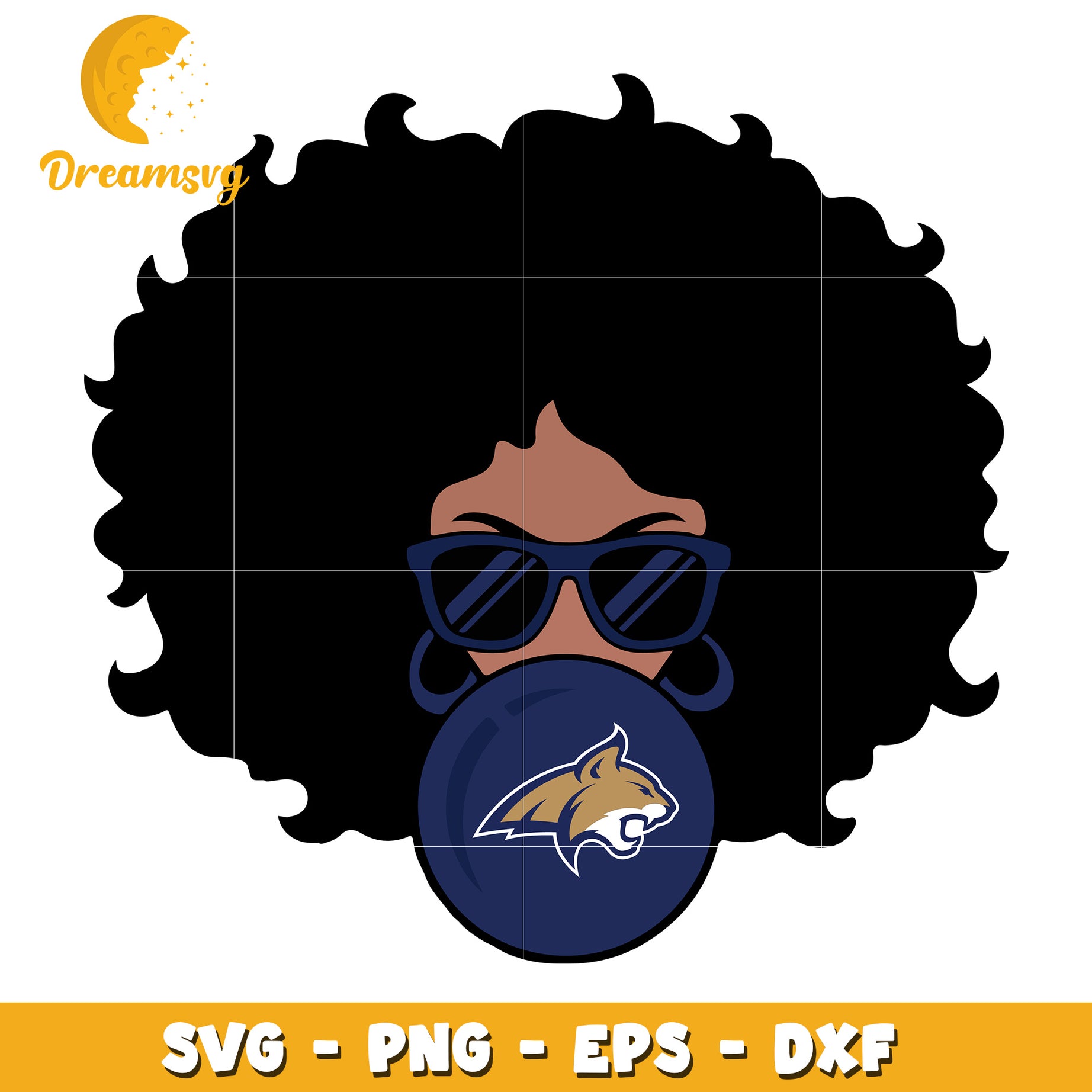 Black Woman Bobblehead SVG PNG EPS DXF