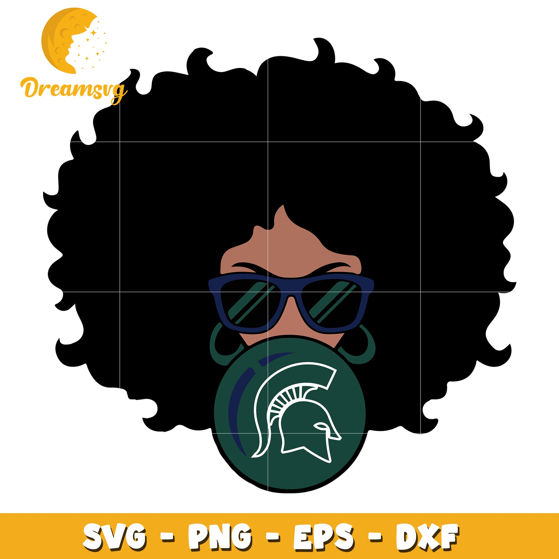 Black Woman Spartan SVG PNG EPS DXF