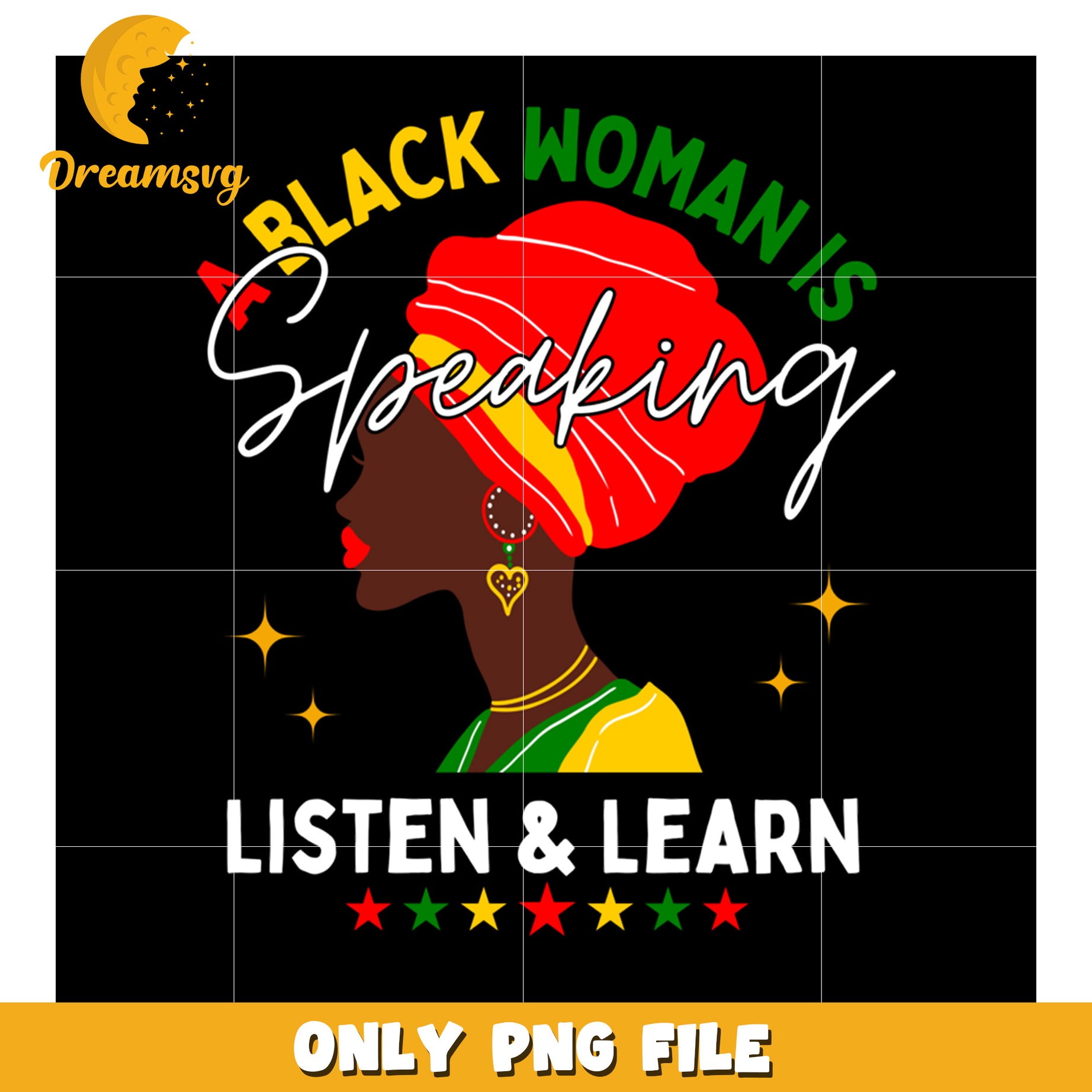 Black Woman Speaking PNG Design