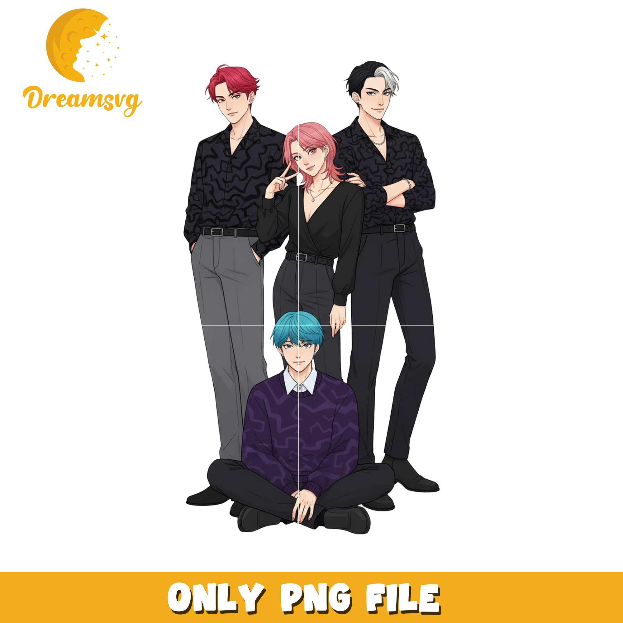 Black costume saja png, kpop storyline png, famous cartoon png