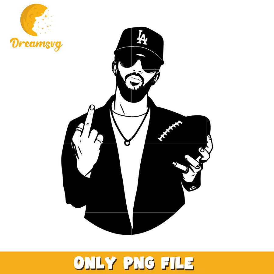 Black design bad bunny png, puerto rico pride png, american football png