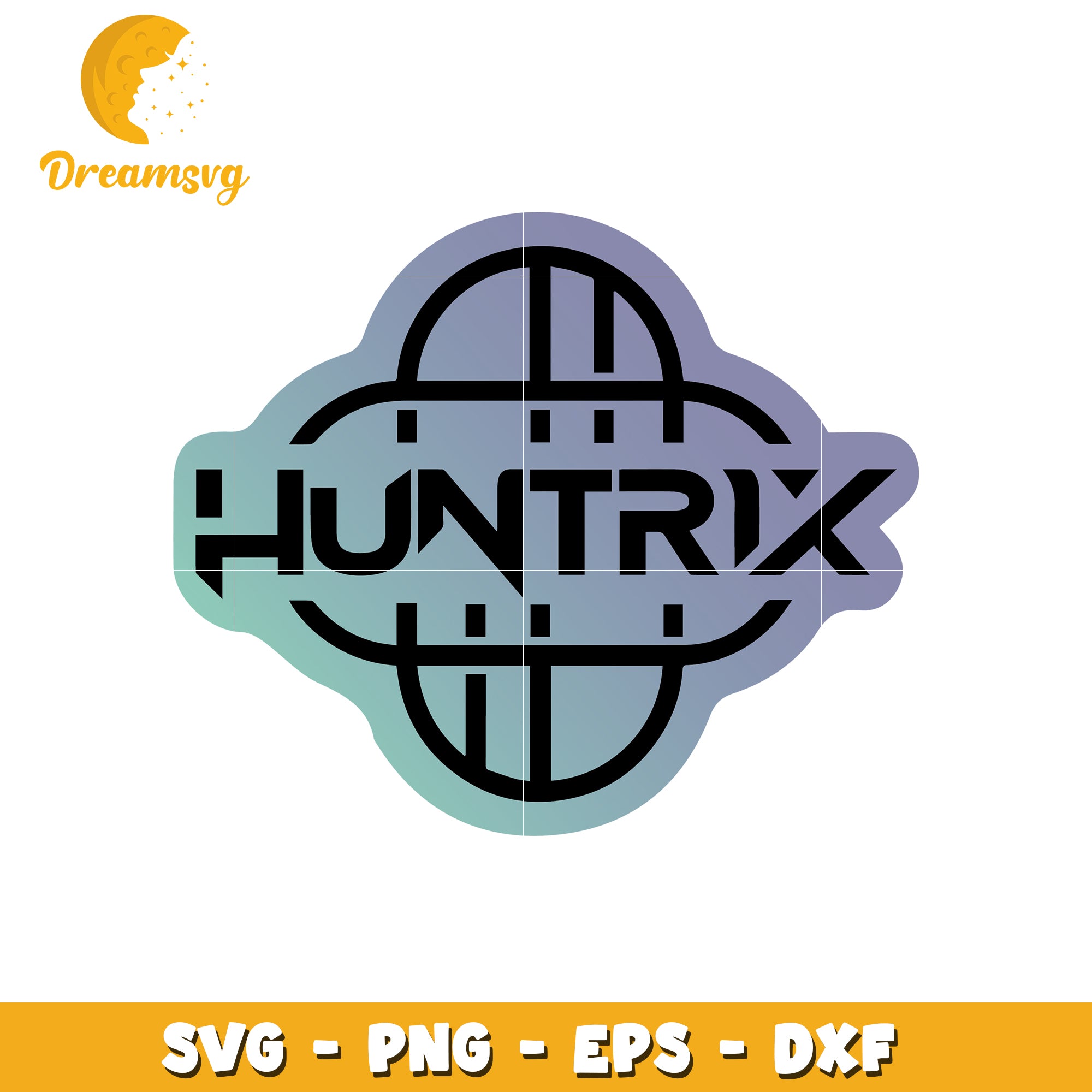 Black outline huntrix logo svg, huntrix demon hunter svg, kpop cartoon svg