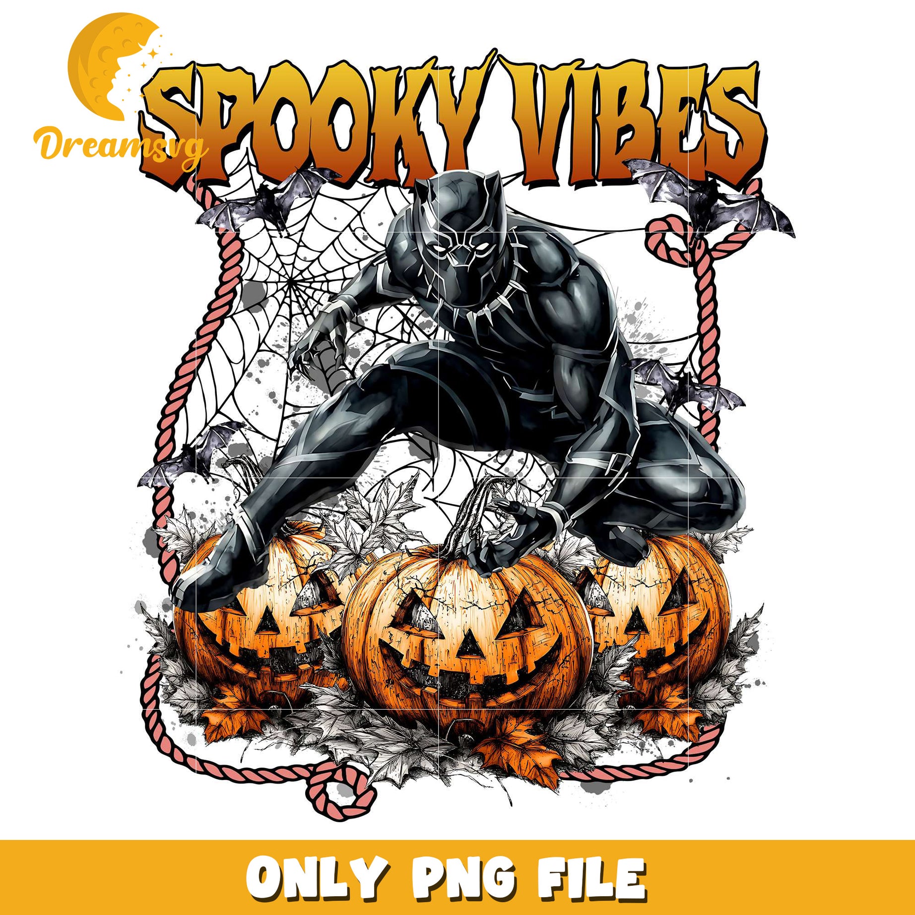 Black panthers spooky vibes png, halloween eve​​ png, halloween ends​ png