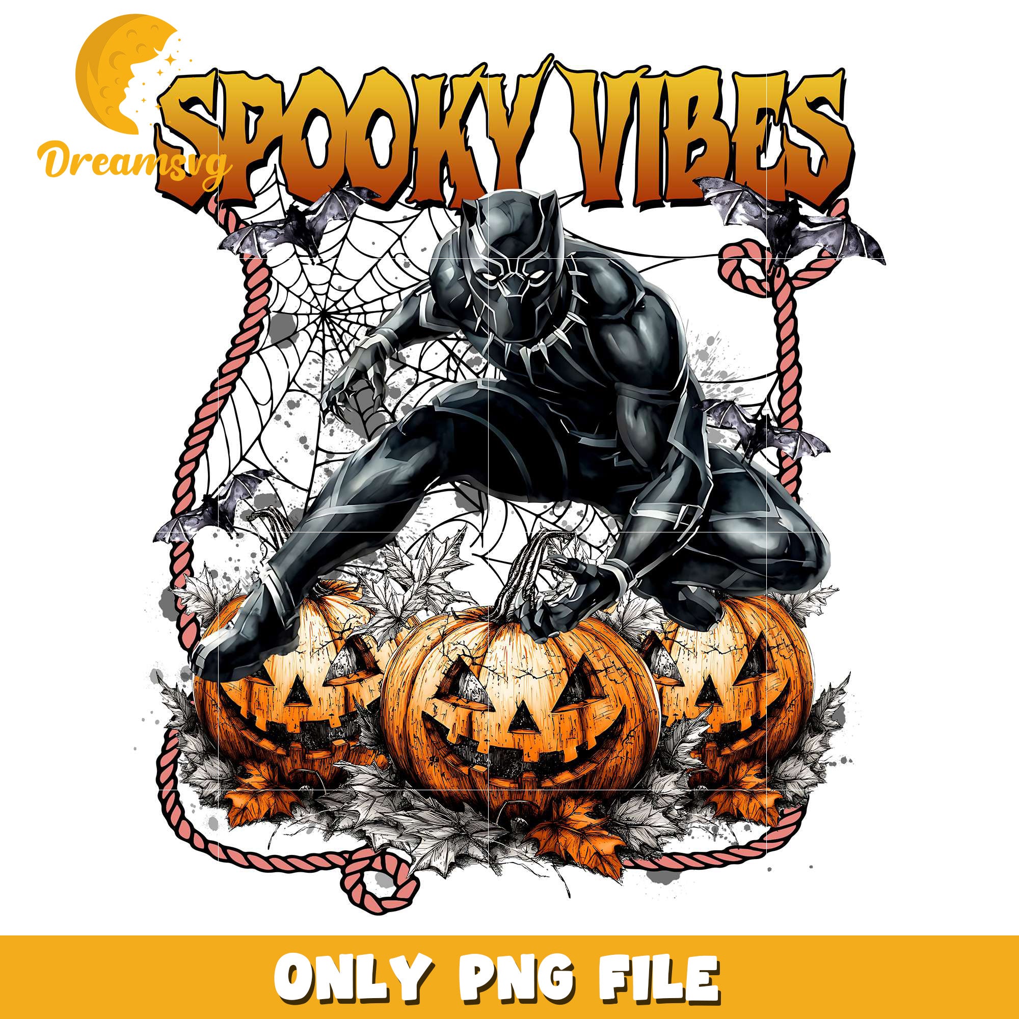 Black panthers spooky vibes png, halloween eve​​ png, halloween ends​ png