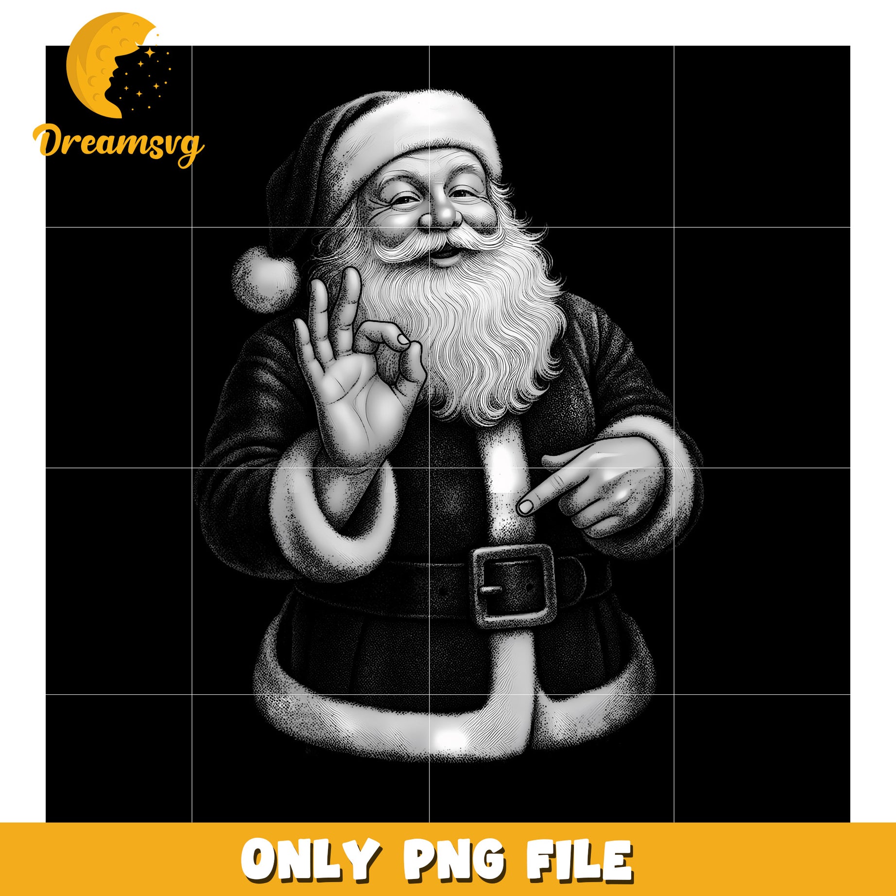 Black santa design png, funny saying png, viral meme png