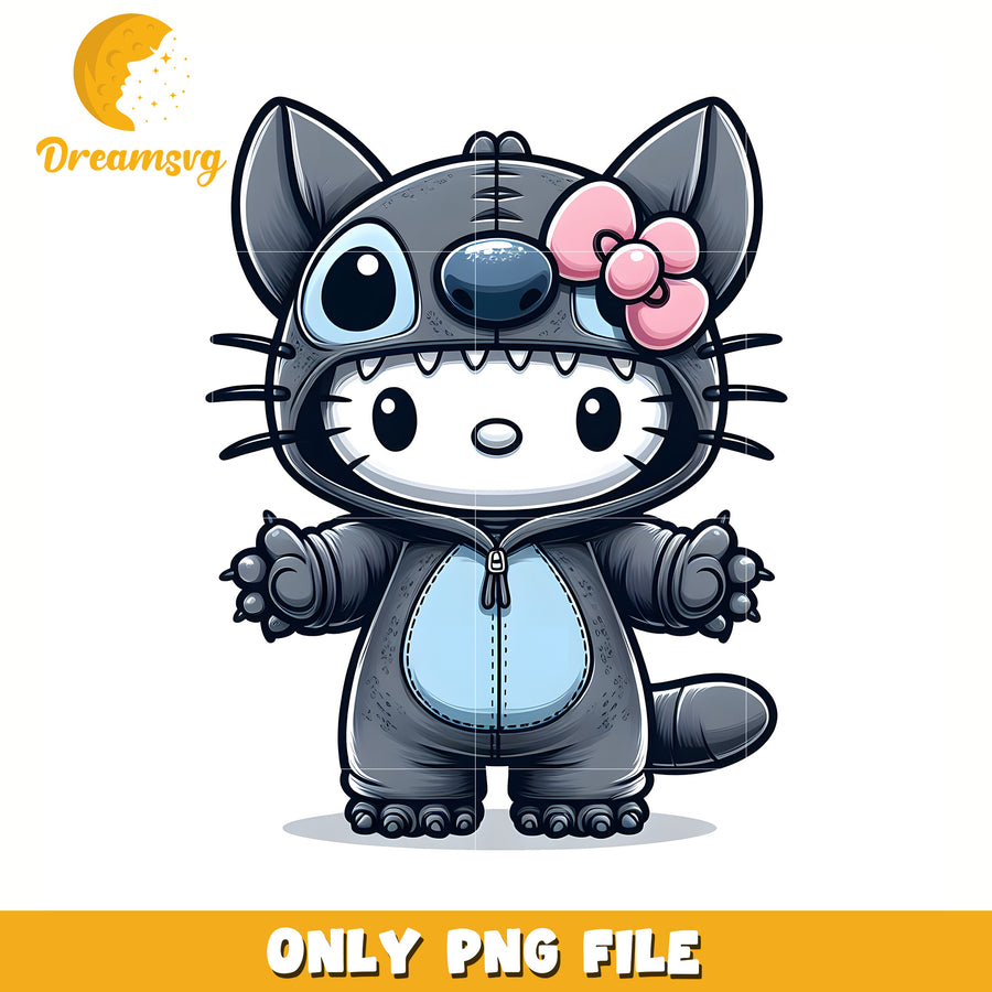 Black stitch png, hello kitty adidas png, cute hello kitty png