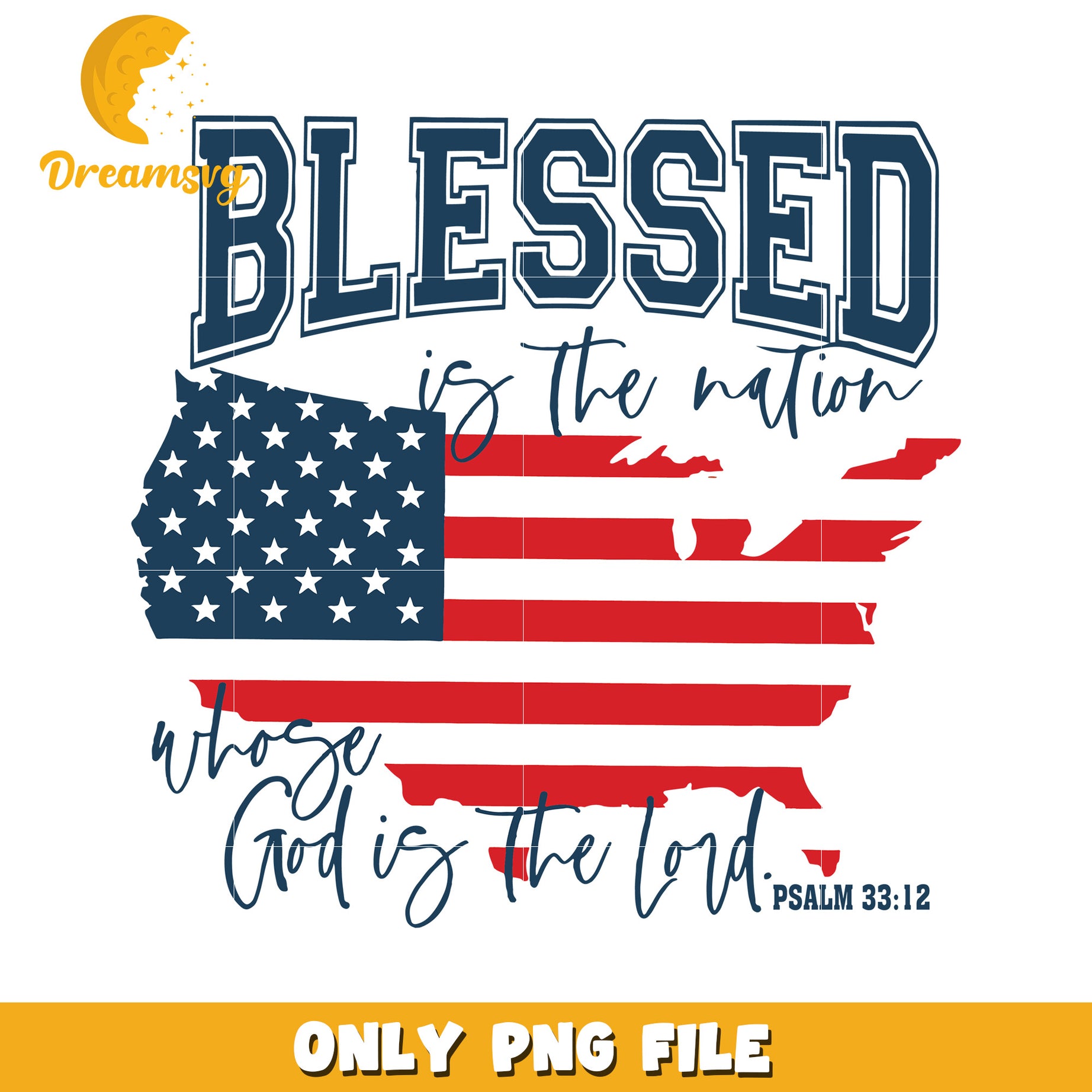 Blessed is the nation whose god is the lord png, spiritual message png