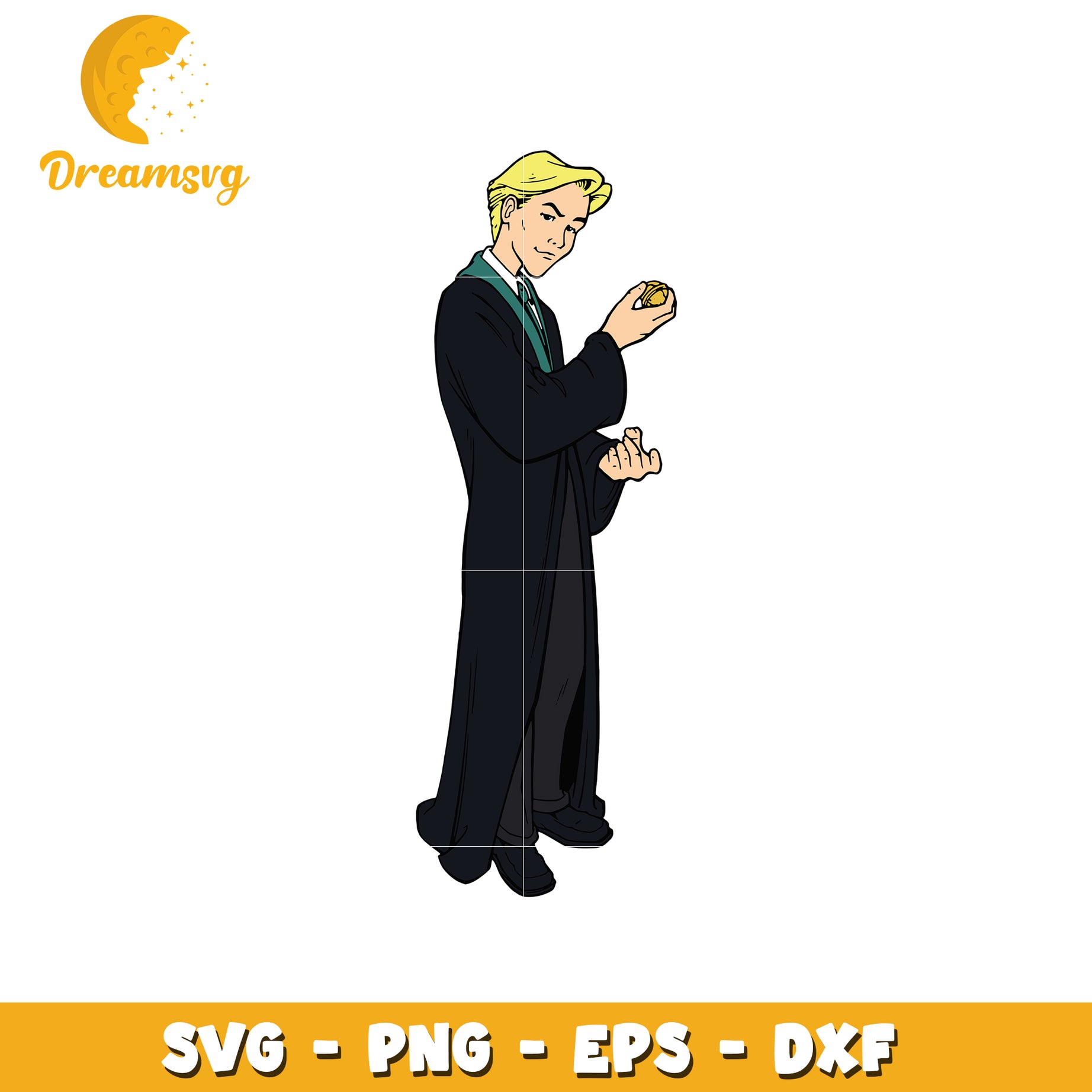 Blond Boy Wizard SVG PNG EPS DXF