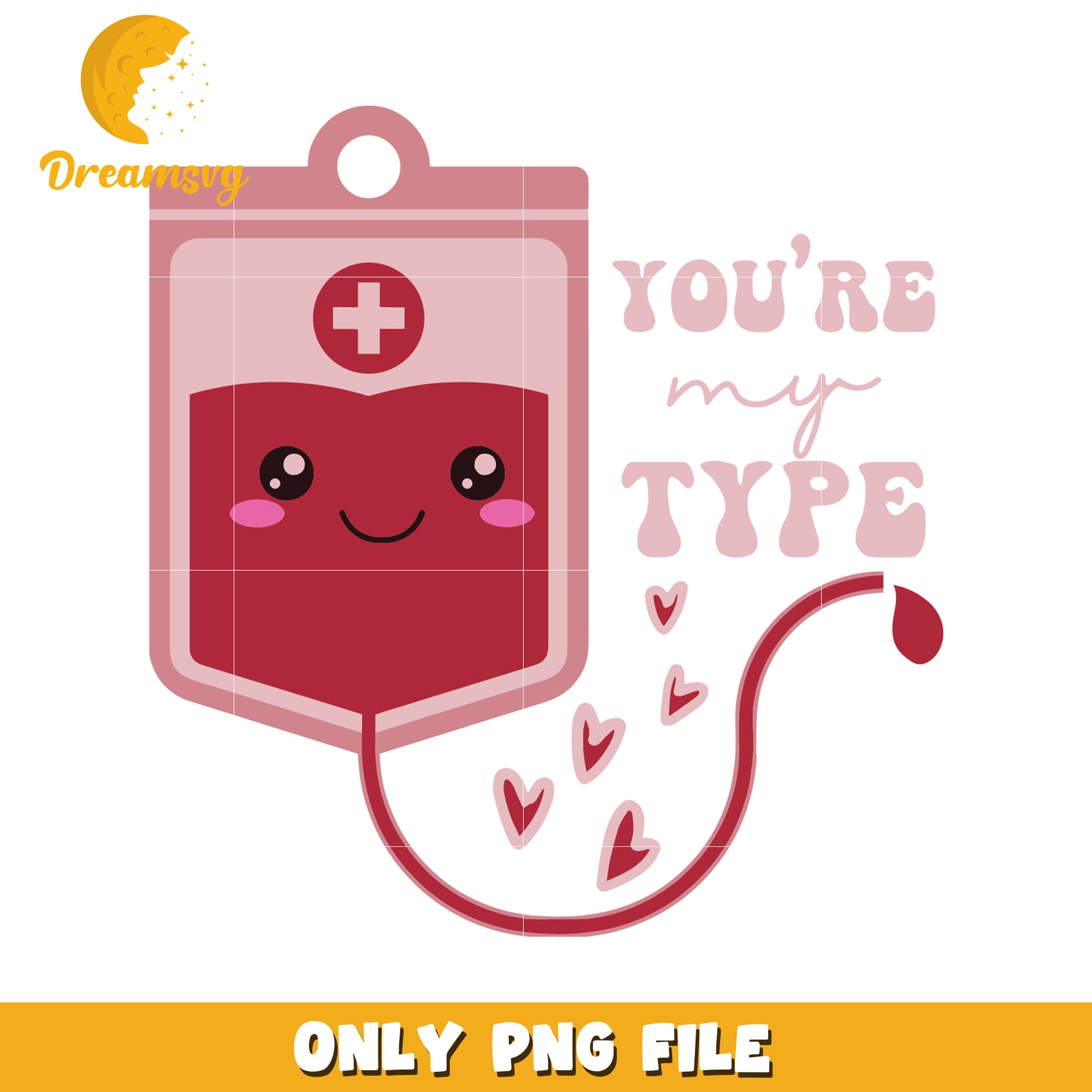 Blood Bag Valentine PNG Cute Design