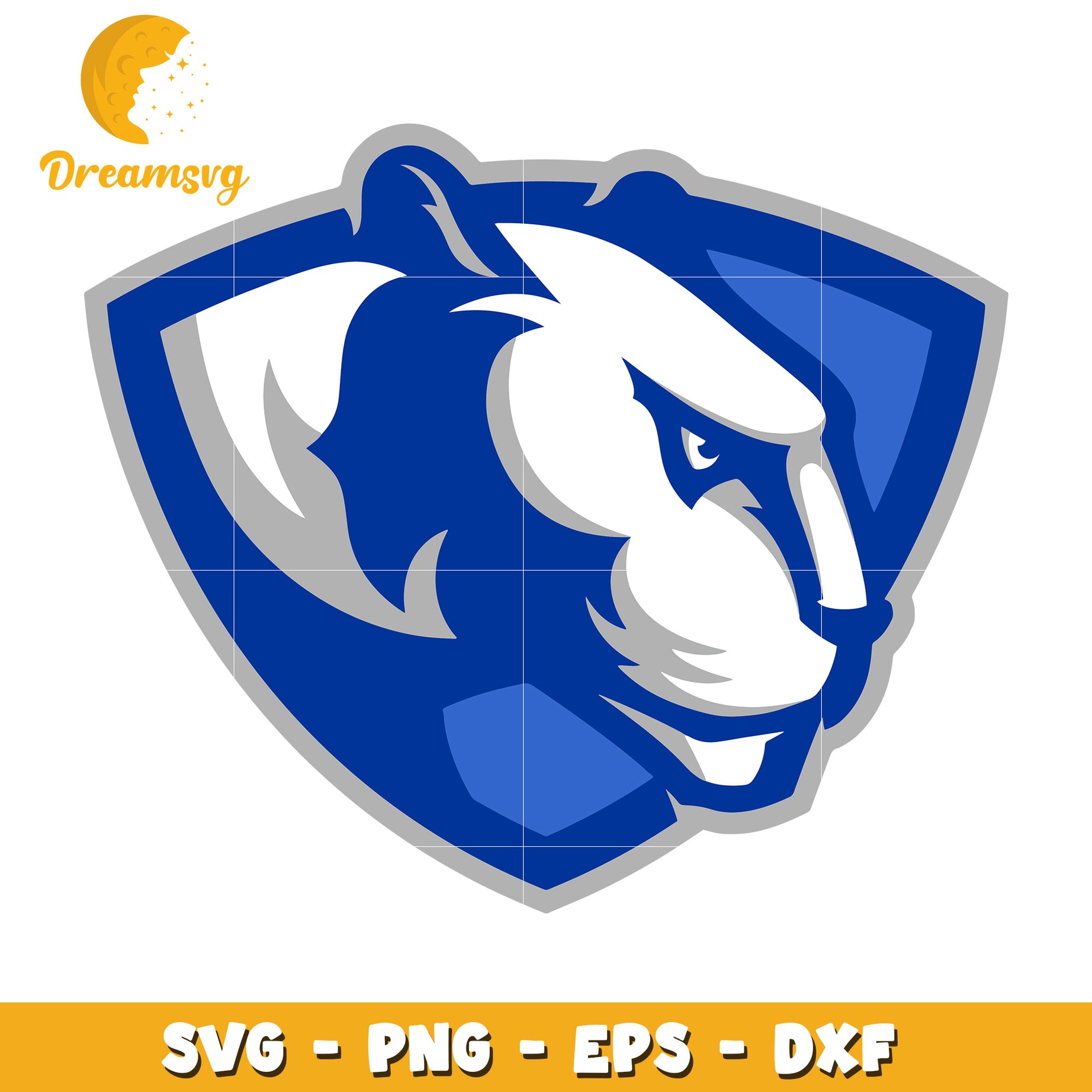 Blue Badger Mascot SVG PNG EPS DXF