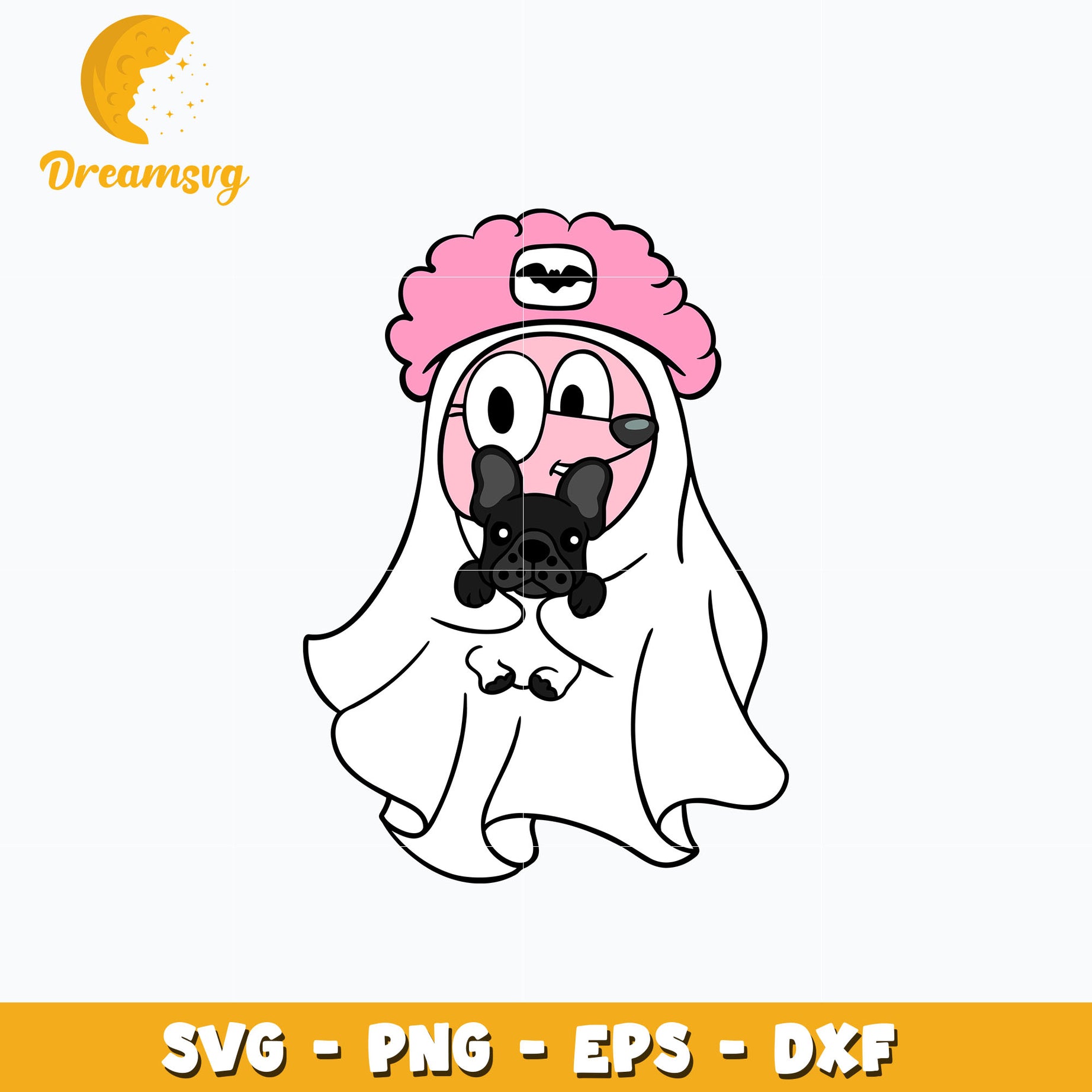 Coco Dog Ghost Svg, Bluey Halloween Svg