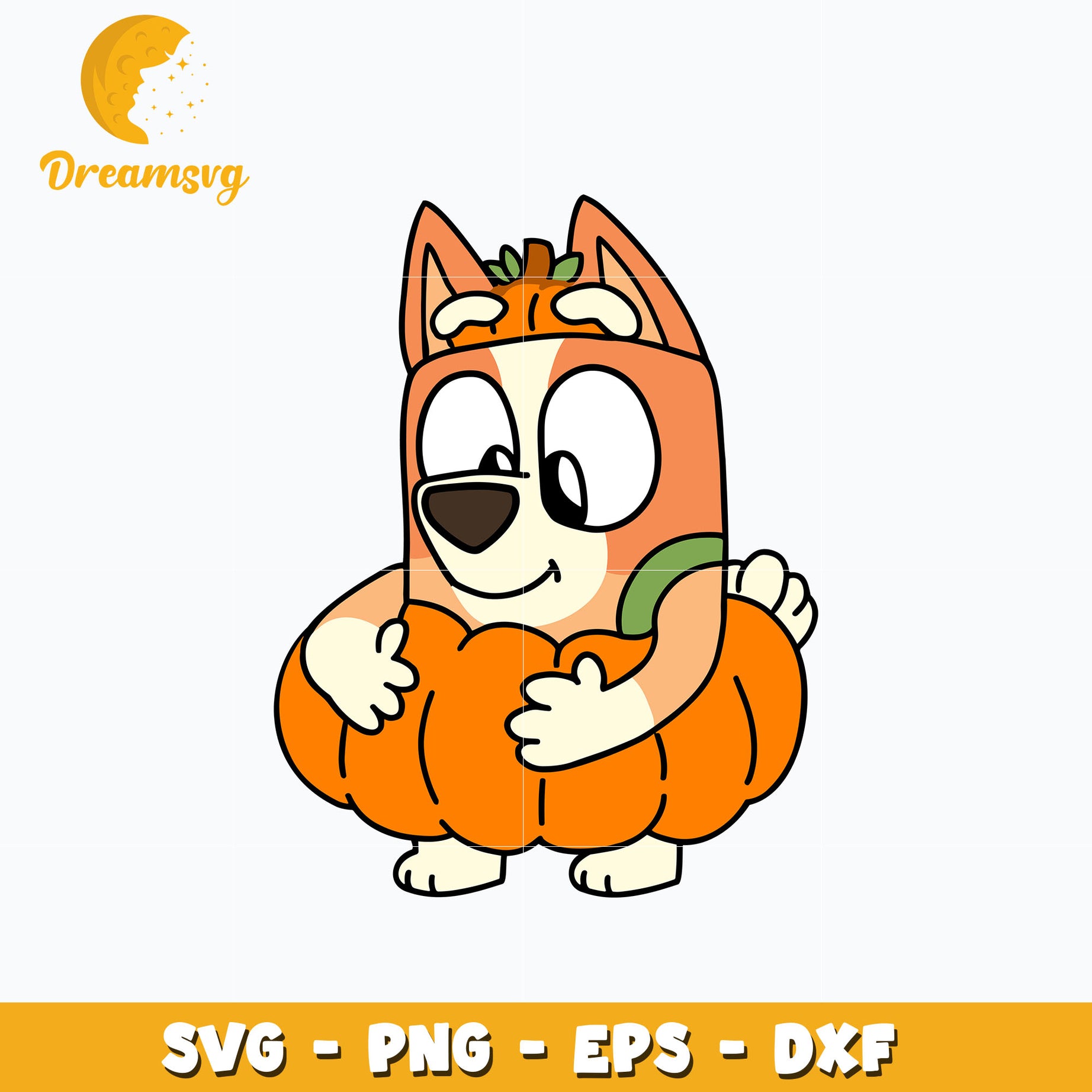 Bingo Pumpkin Svg, Bluey Halloween Svg, digital download