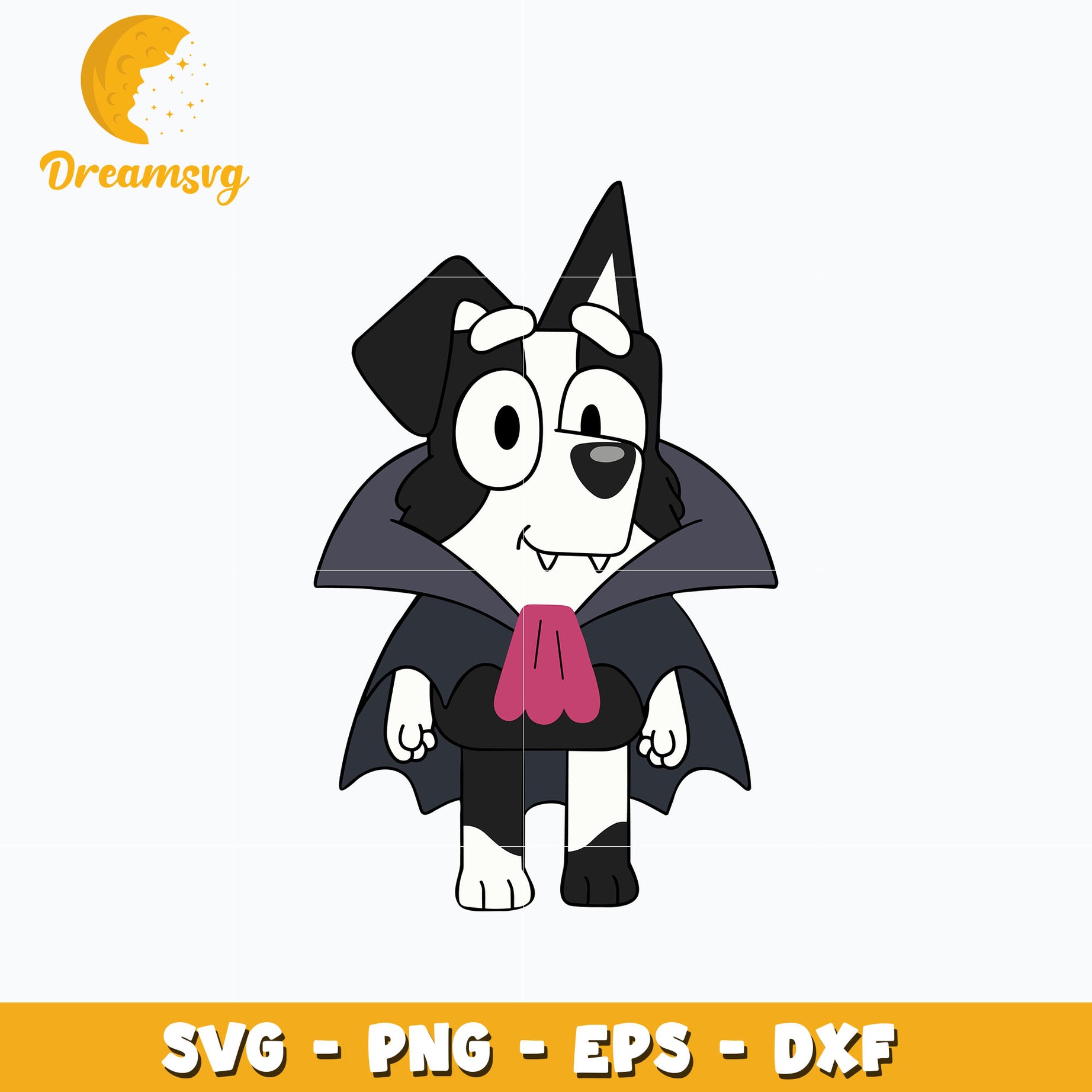 Mackenzie dog vampire Svg, Bluey Halloween Svg