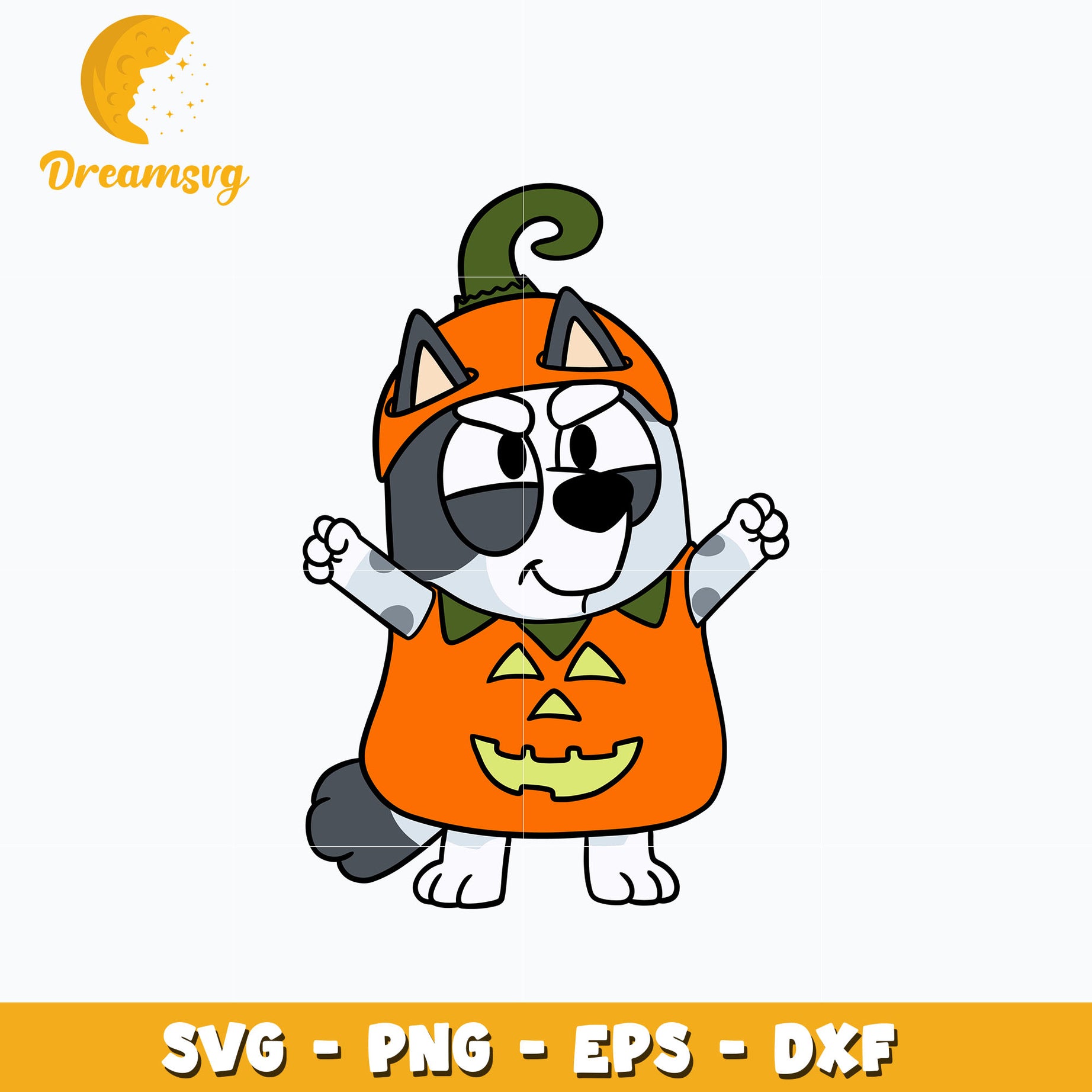 Muffin dog pumpkin Halloween Svg, Bluey Halloween Svg