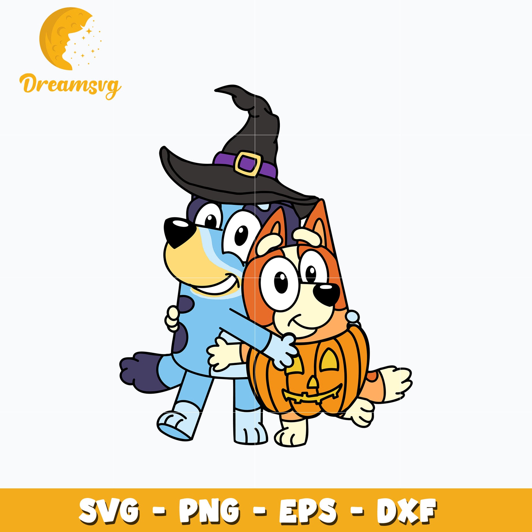 Bluey and Bingo halloween Svg, Bluey Halloween Svg