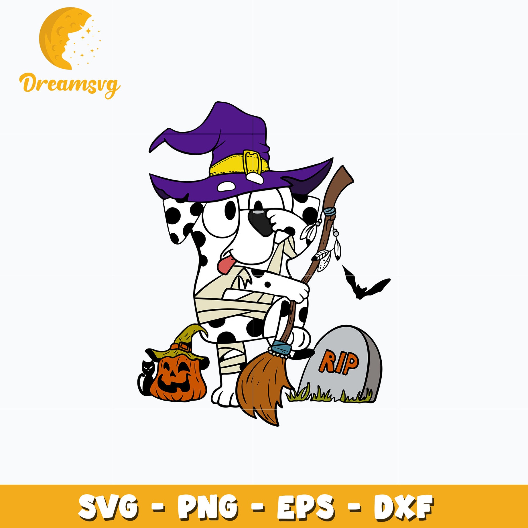 Bluey Chloe Witch Halloween Svg, Bluey Halloween Svg