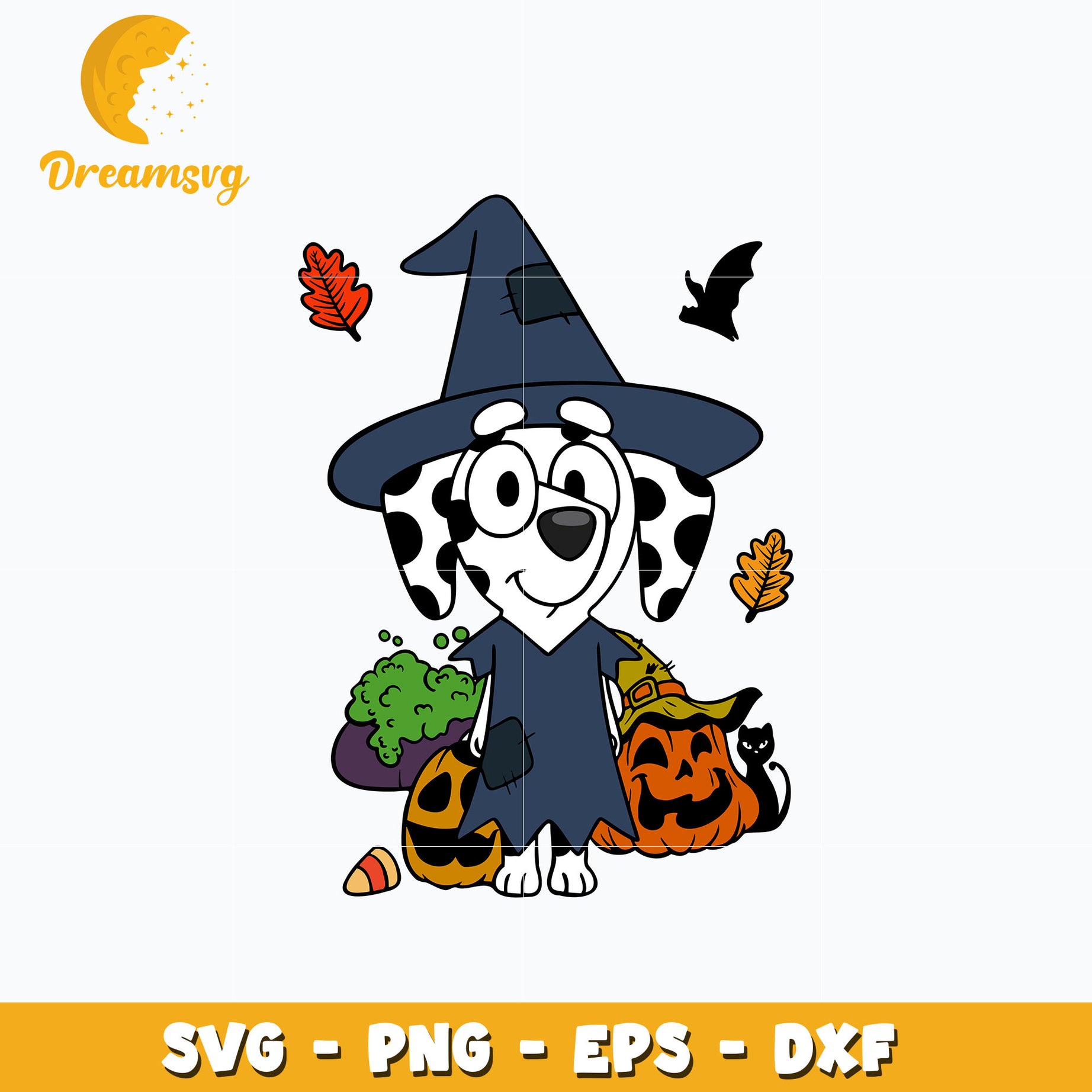 Chloe Witch Halloween Svg, Bluey Halloween Svg