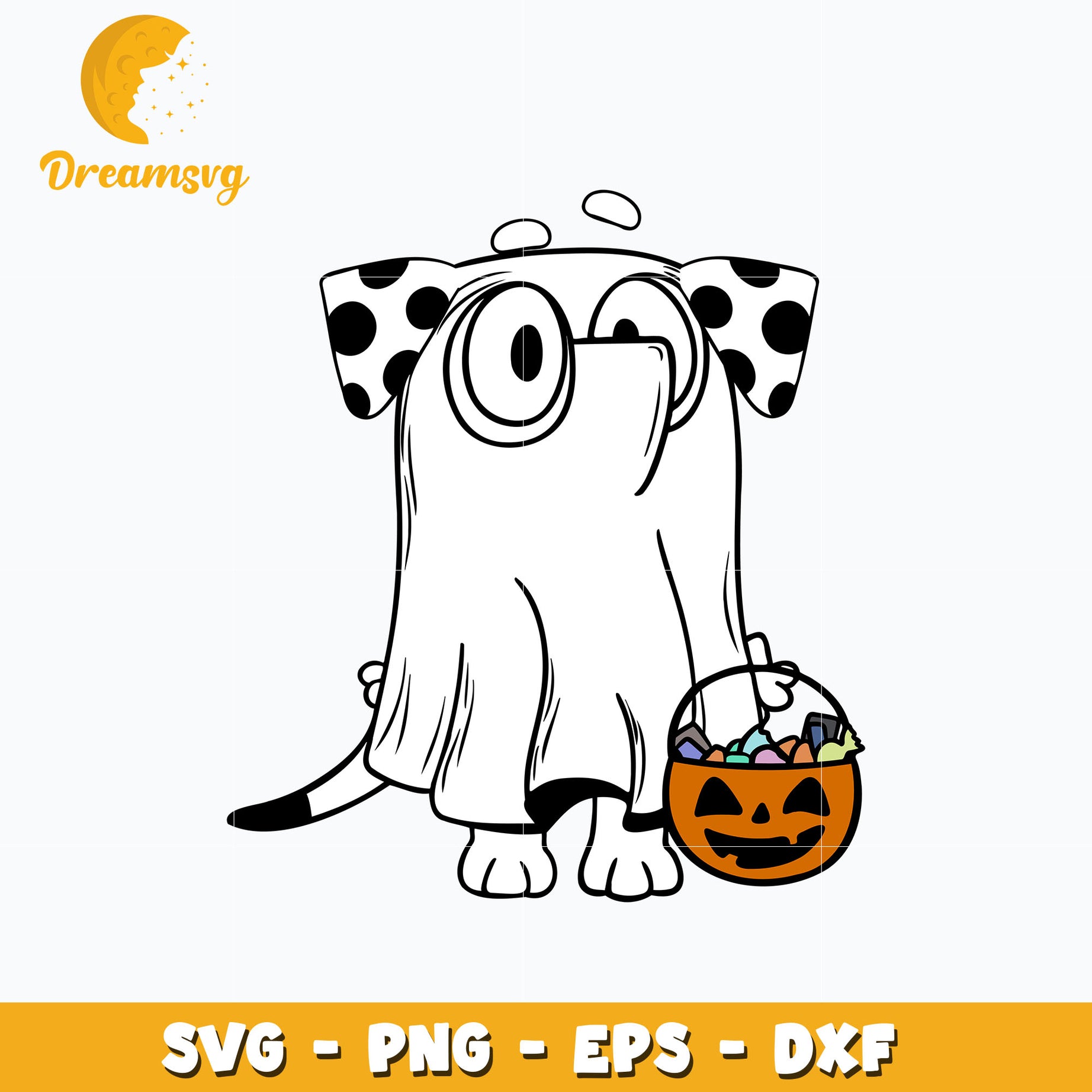 Chloe Ghost Halloween Svg, Bluey Halloween Svg